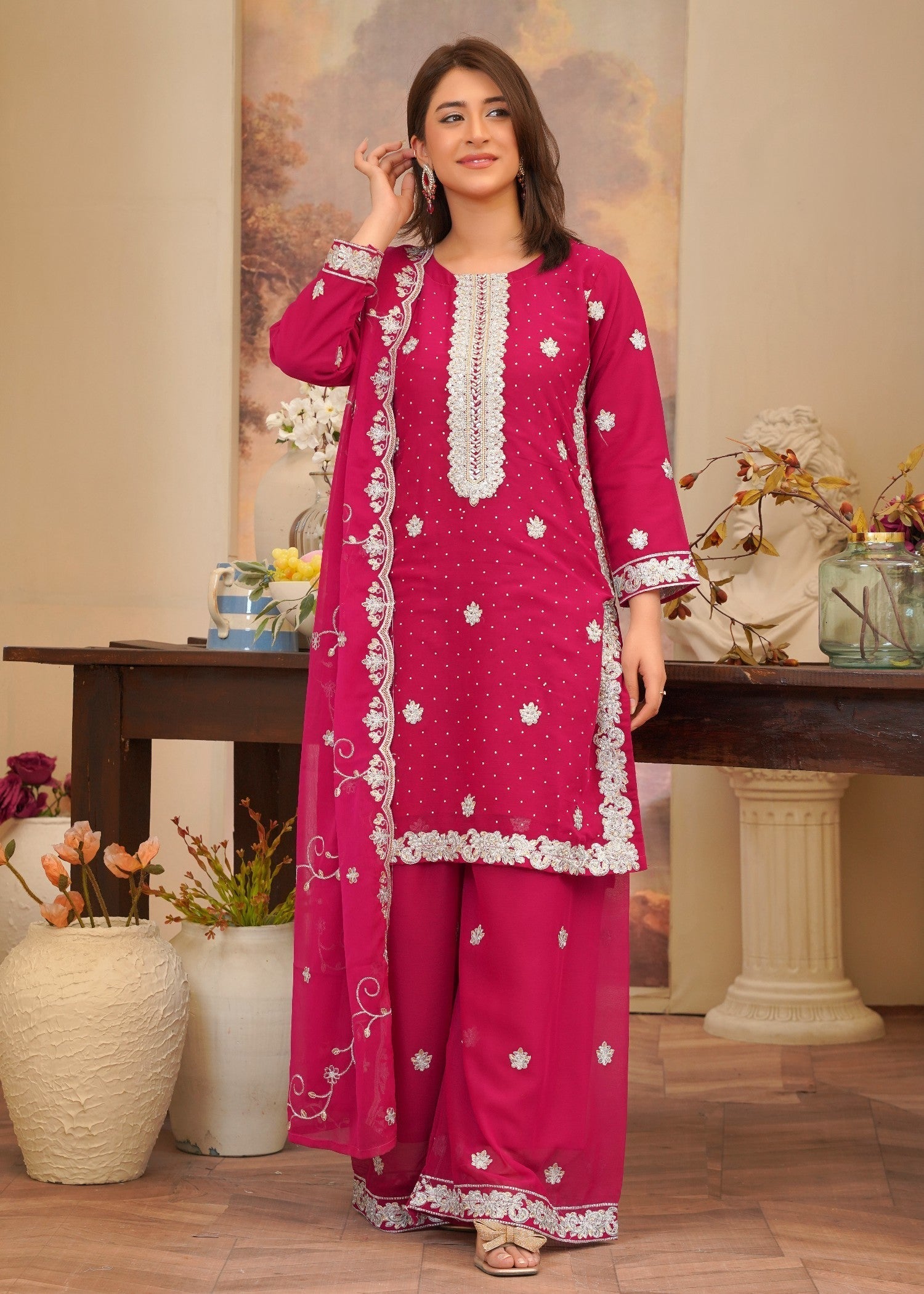 Rangoon Clothing Kainat Hotpink Women 3pcs