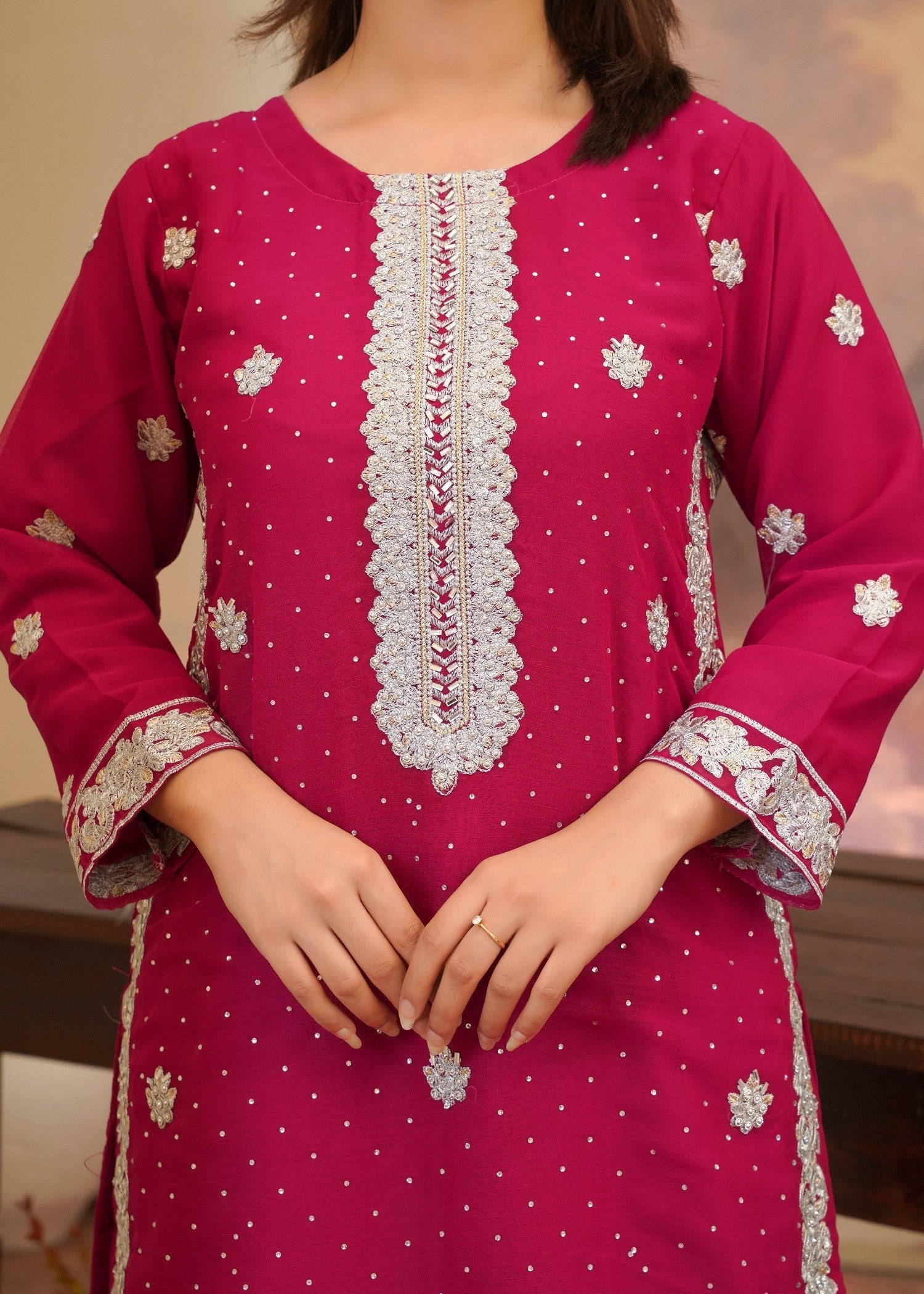 Rangoon Clothing Kainat Hotpink Women 3pcs