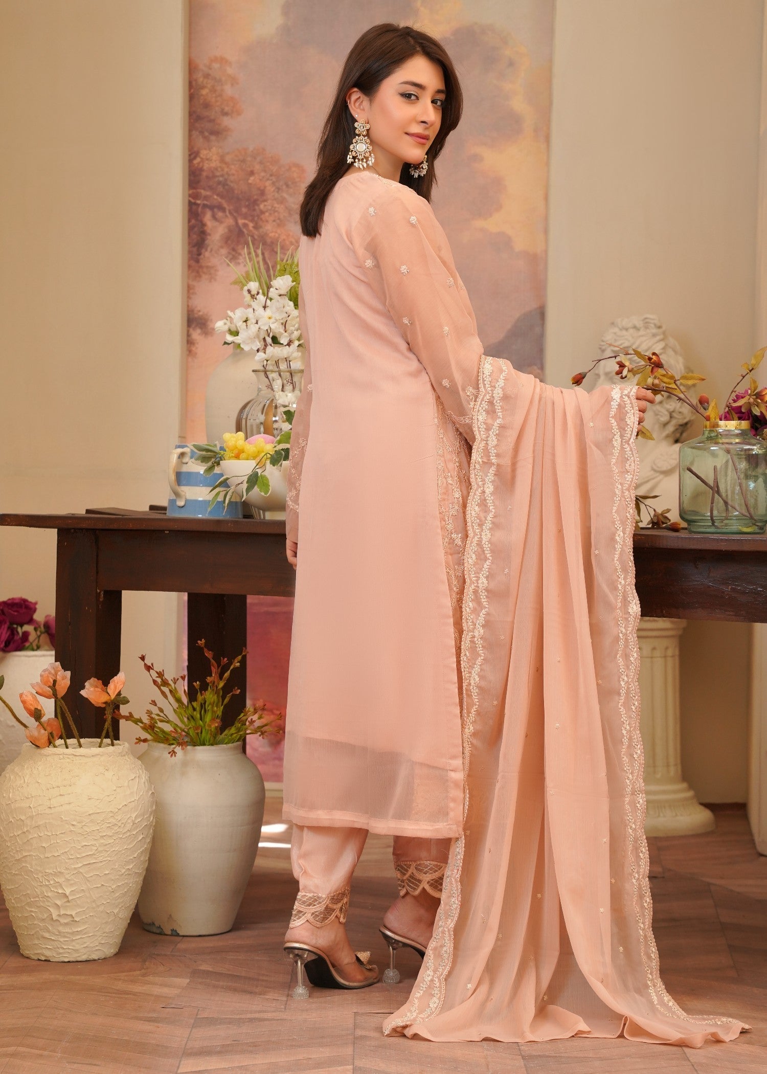 Rangoon Clothing Anooshay Peach Women 3pcs