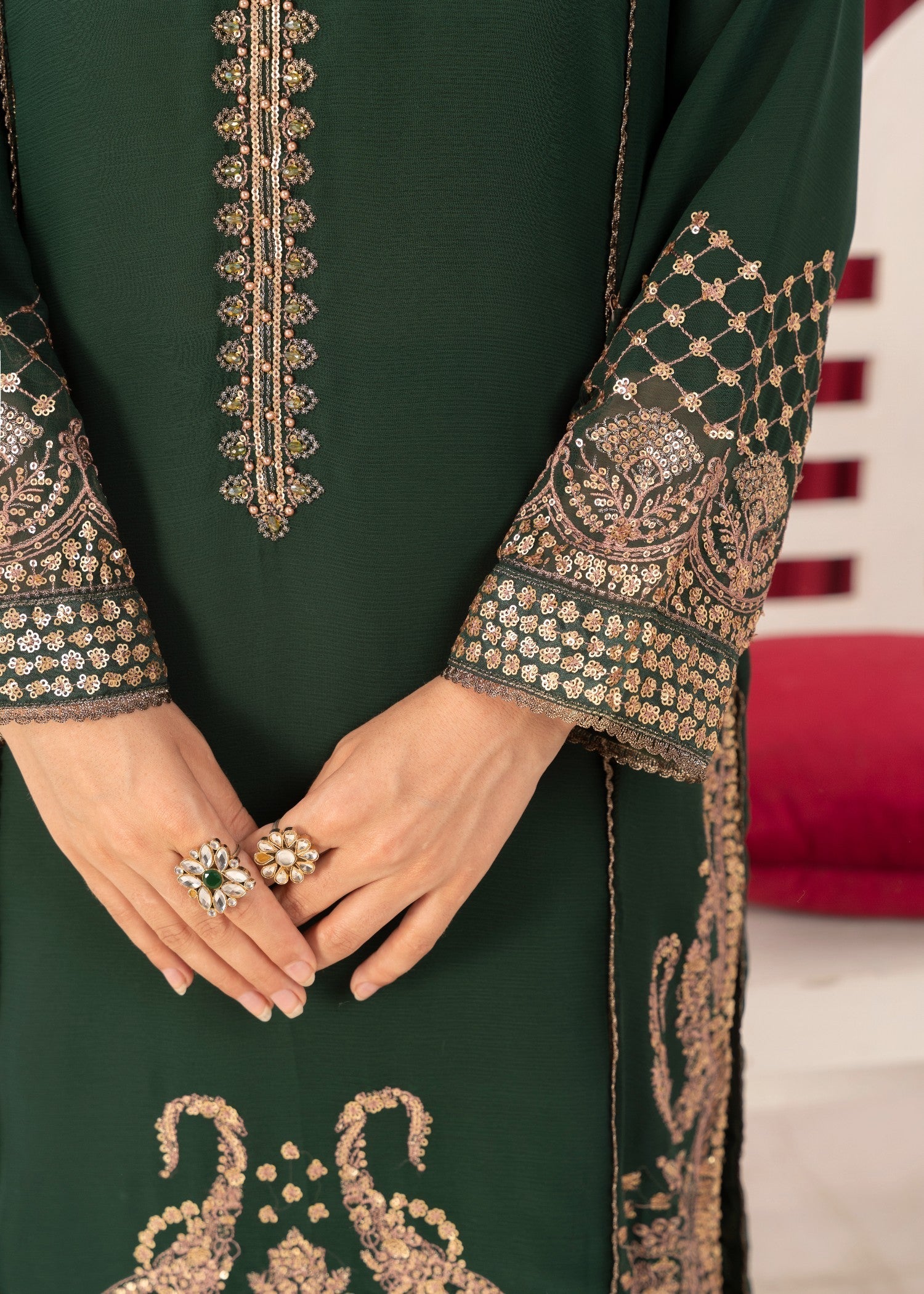 Pehnawa Fashion GREENISH ELEGANCE Women 3pcs