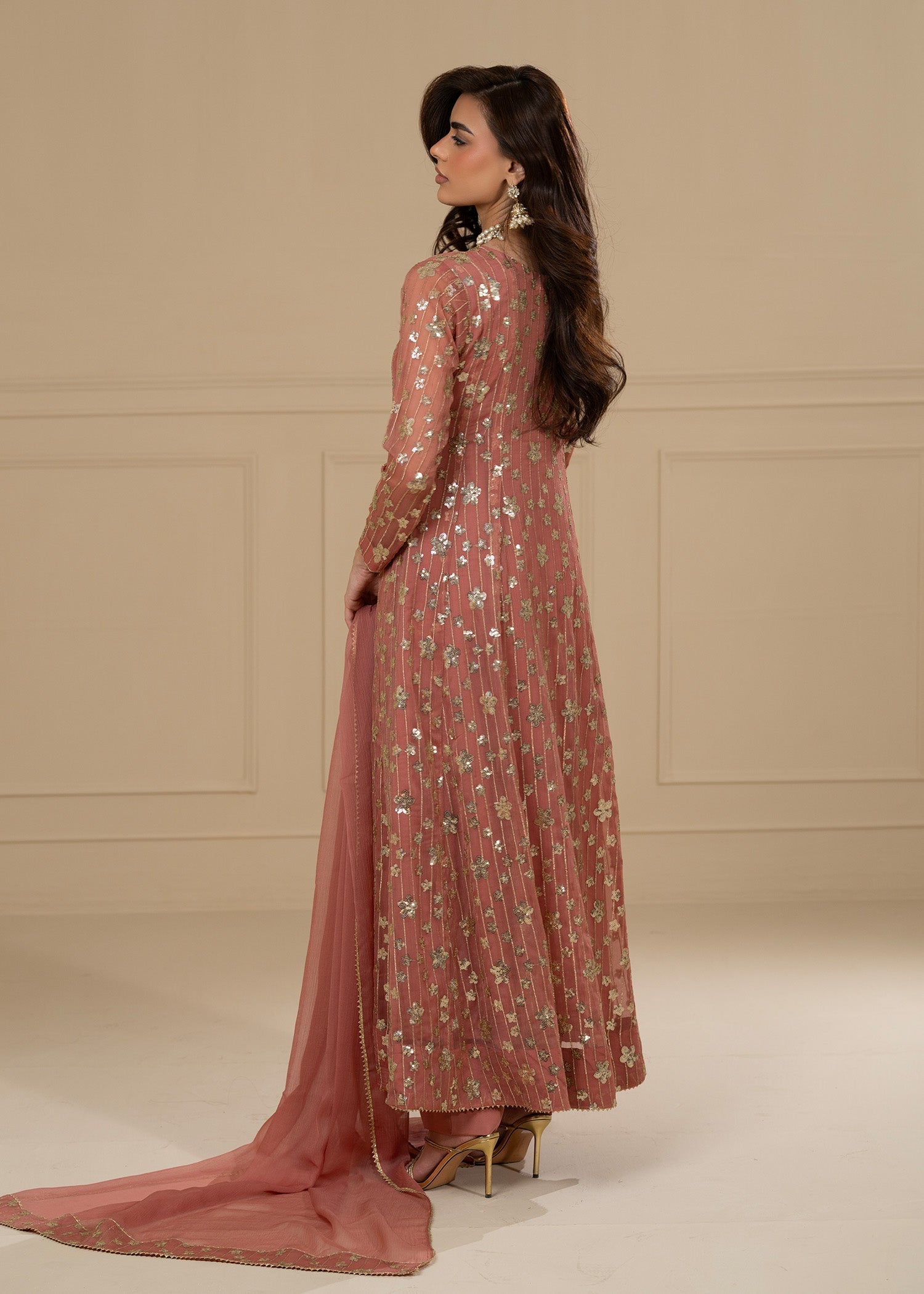 Ayesha Closet MUSKAAN CORAL PINK Women 3pcs