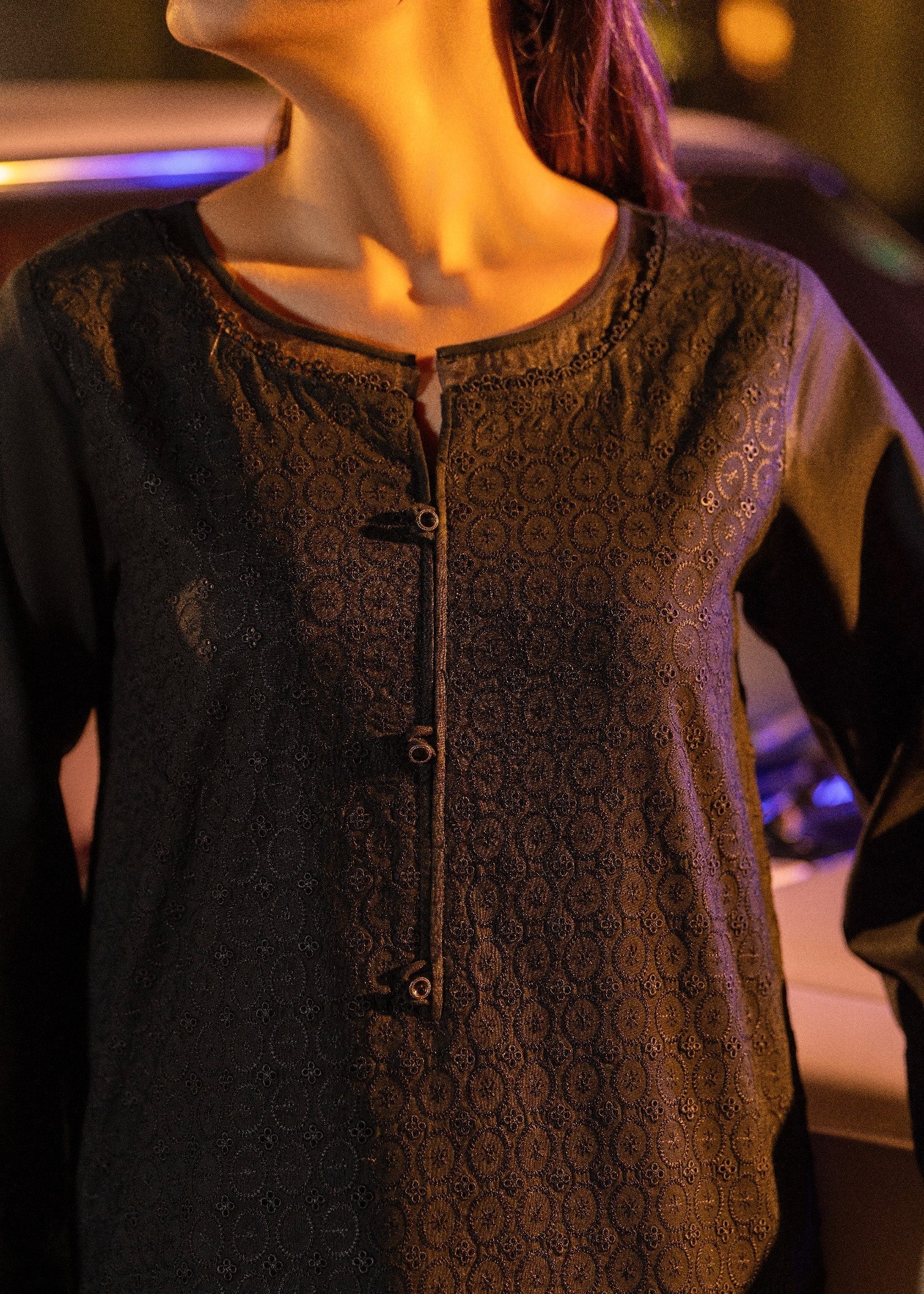 Casual Lite Farshi Shalwar | Black Women 2pcs