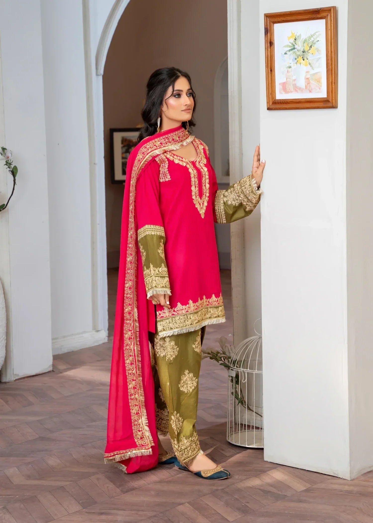 Akhrot Clothing PINK OLIVE Women 3pcs