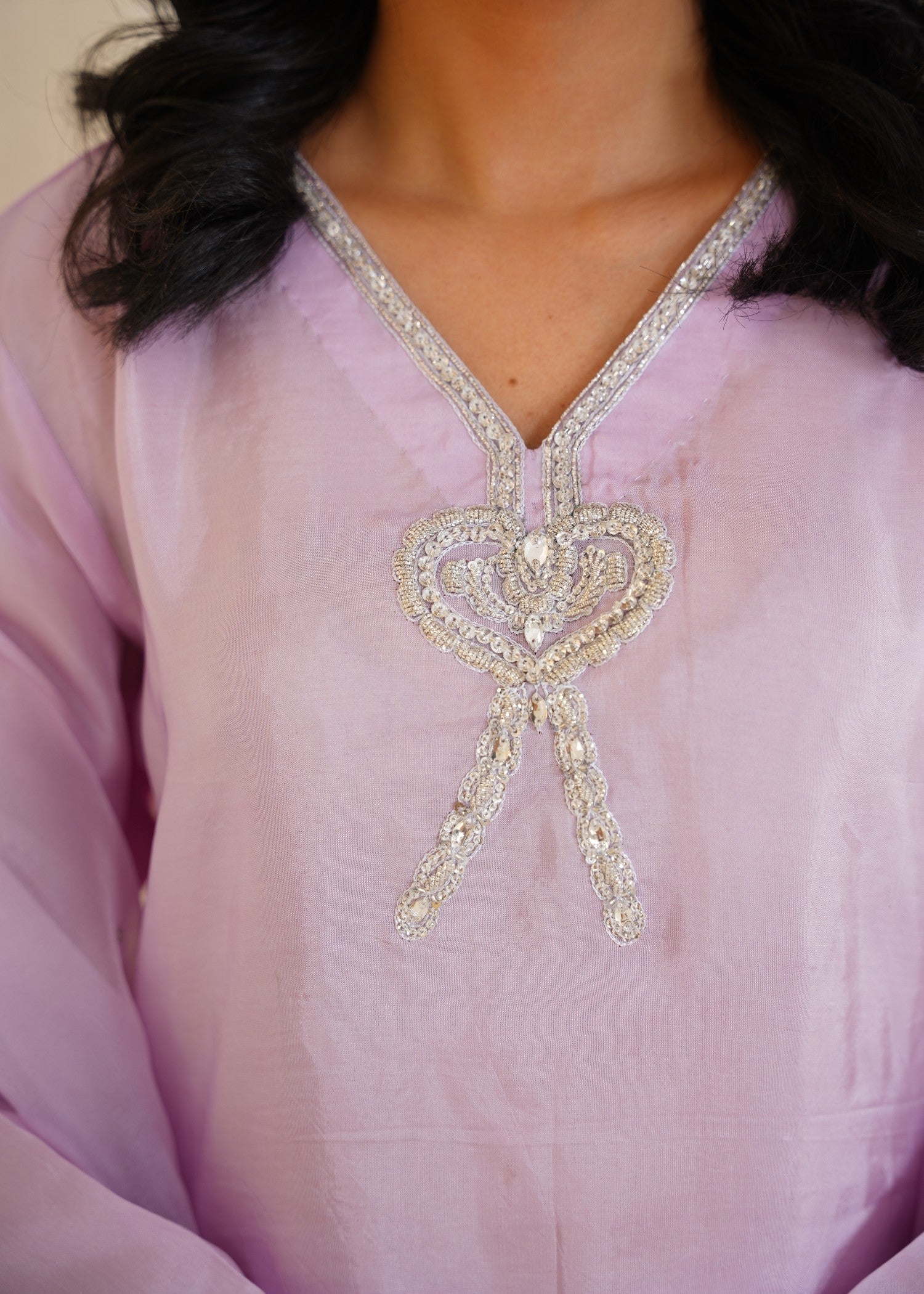 Kashaf Lilac Farshi shalwar Adda work Women 3pcs