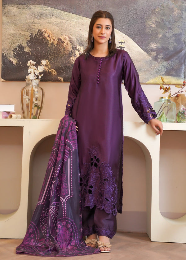 Rangoon Clothing Kohinoor plum Women 3pcs