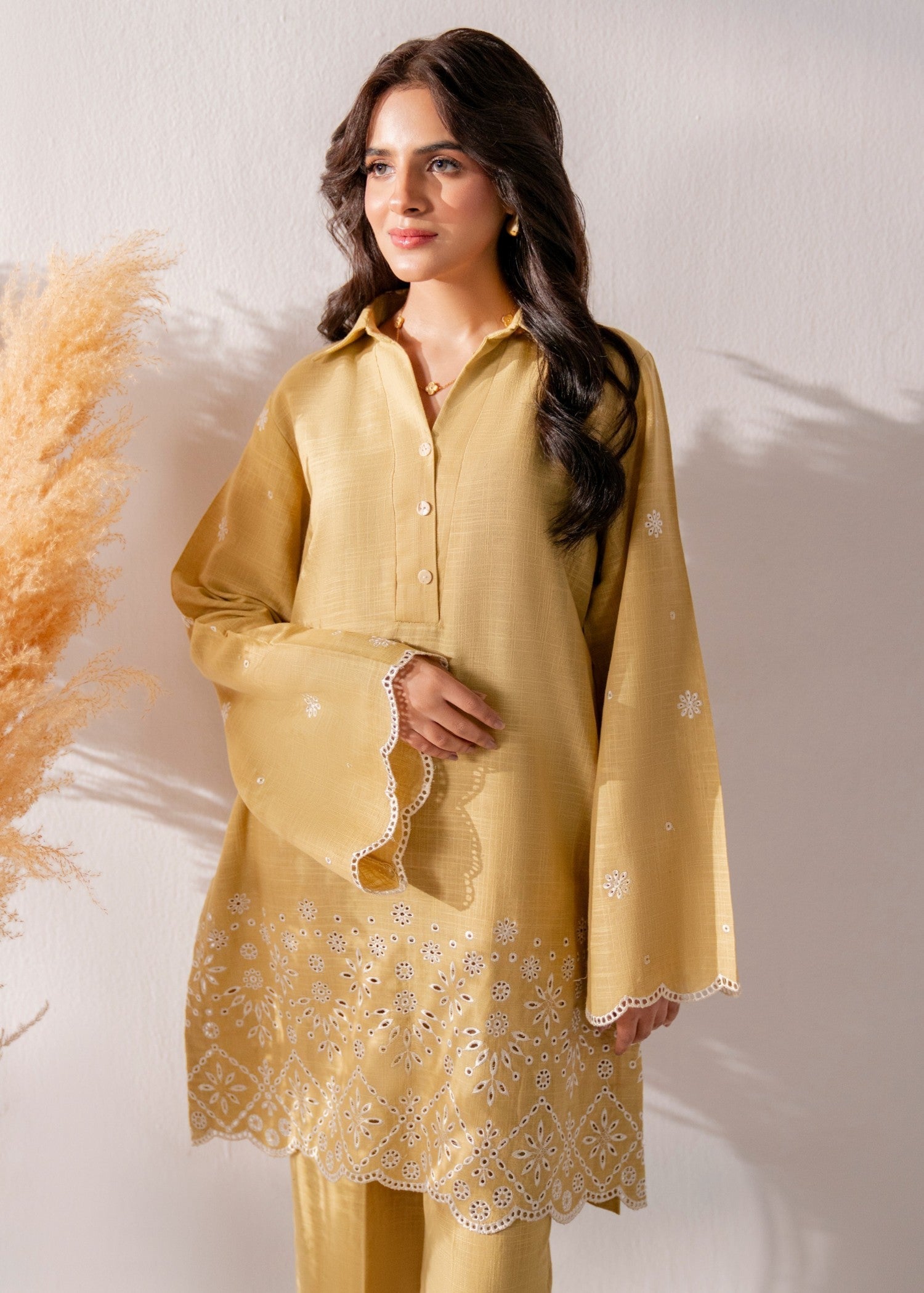 Kiara Denize Embroidered Cotton Women 2pcs