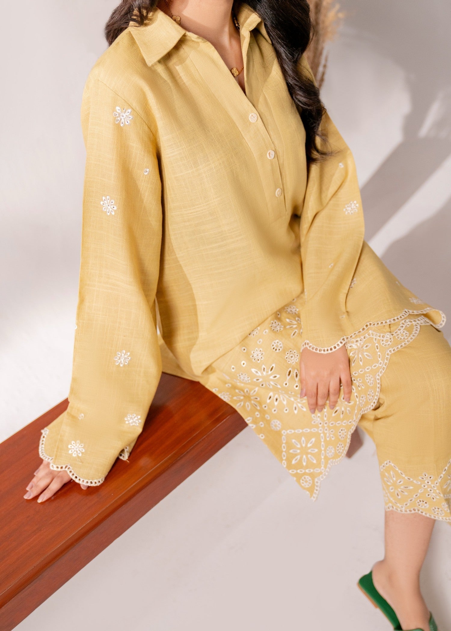 Kiara Denize Embroidered Cotton Women 2pcs