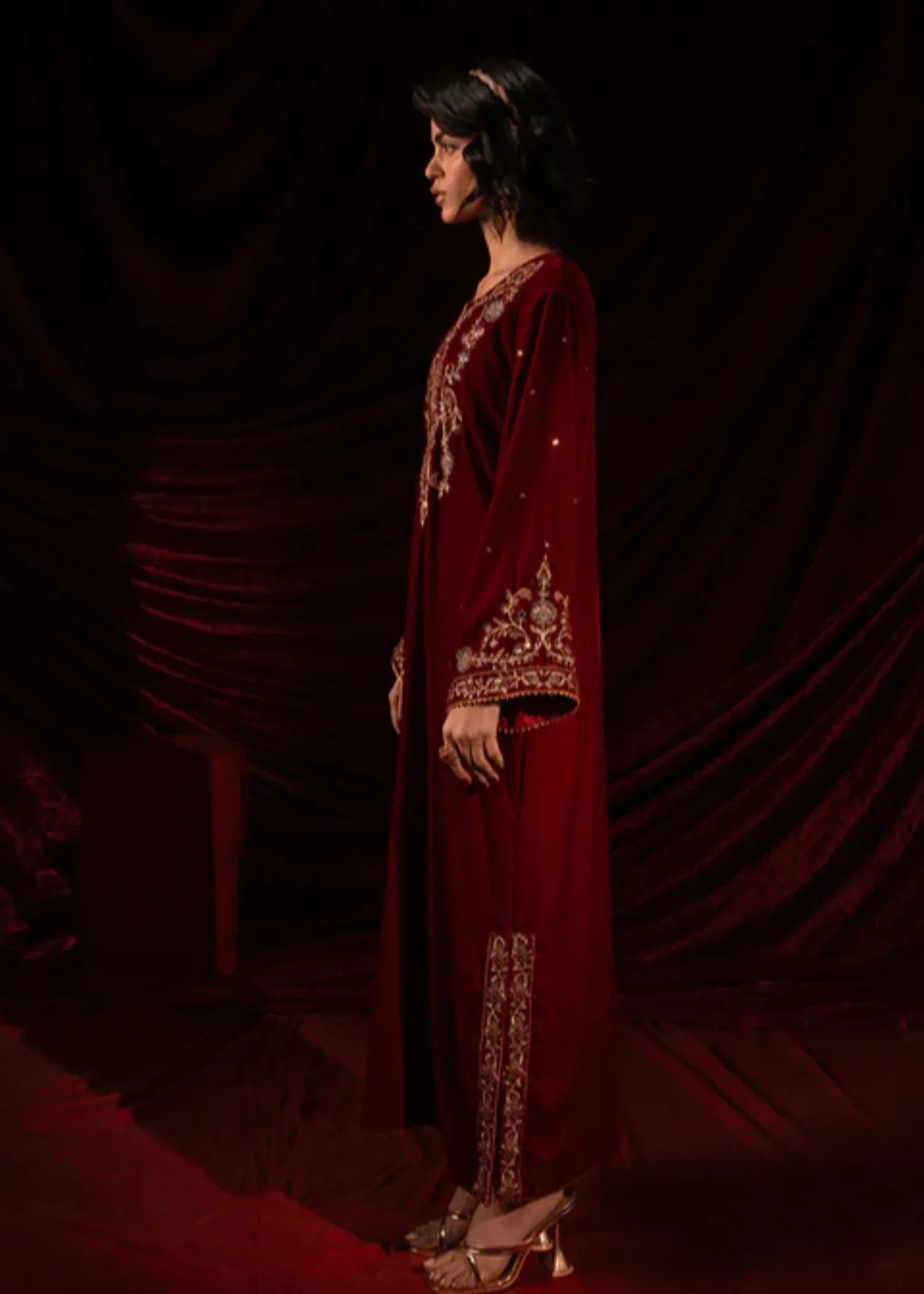 Kross Kulture 1427 VELVET LONG SHIRT Women 1pcs