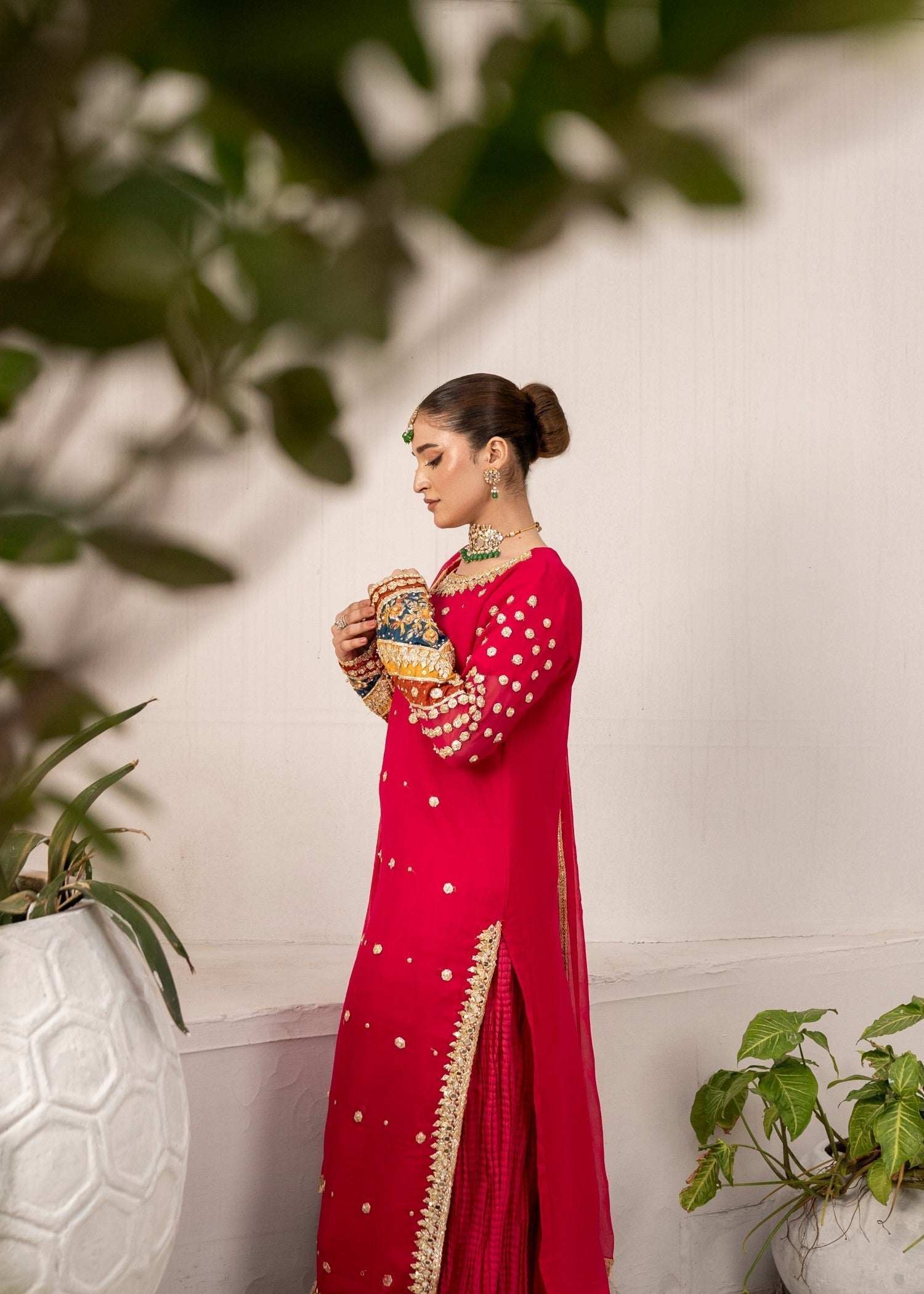 Pehnawa By Bin Akram’s Crimson Glow Chiffon Women 3pcs