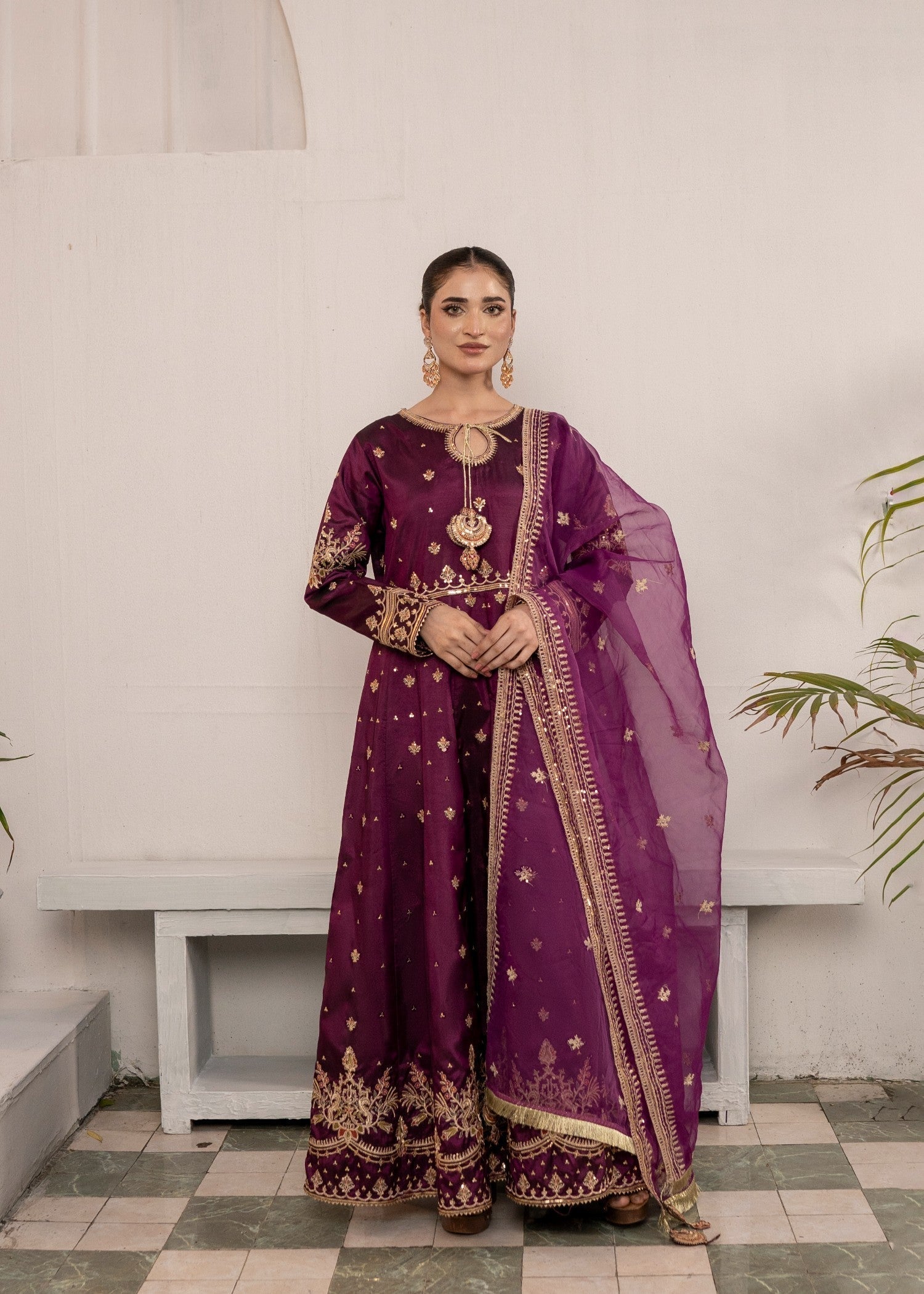 Pehnawa By Bin Akram’s Magenta Muse Silk Women 3pcs