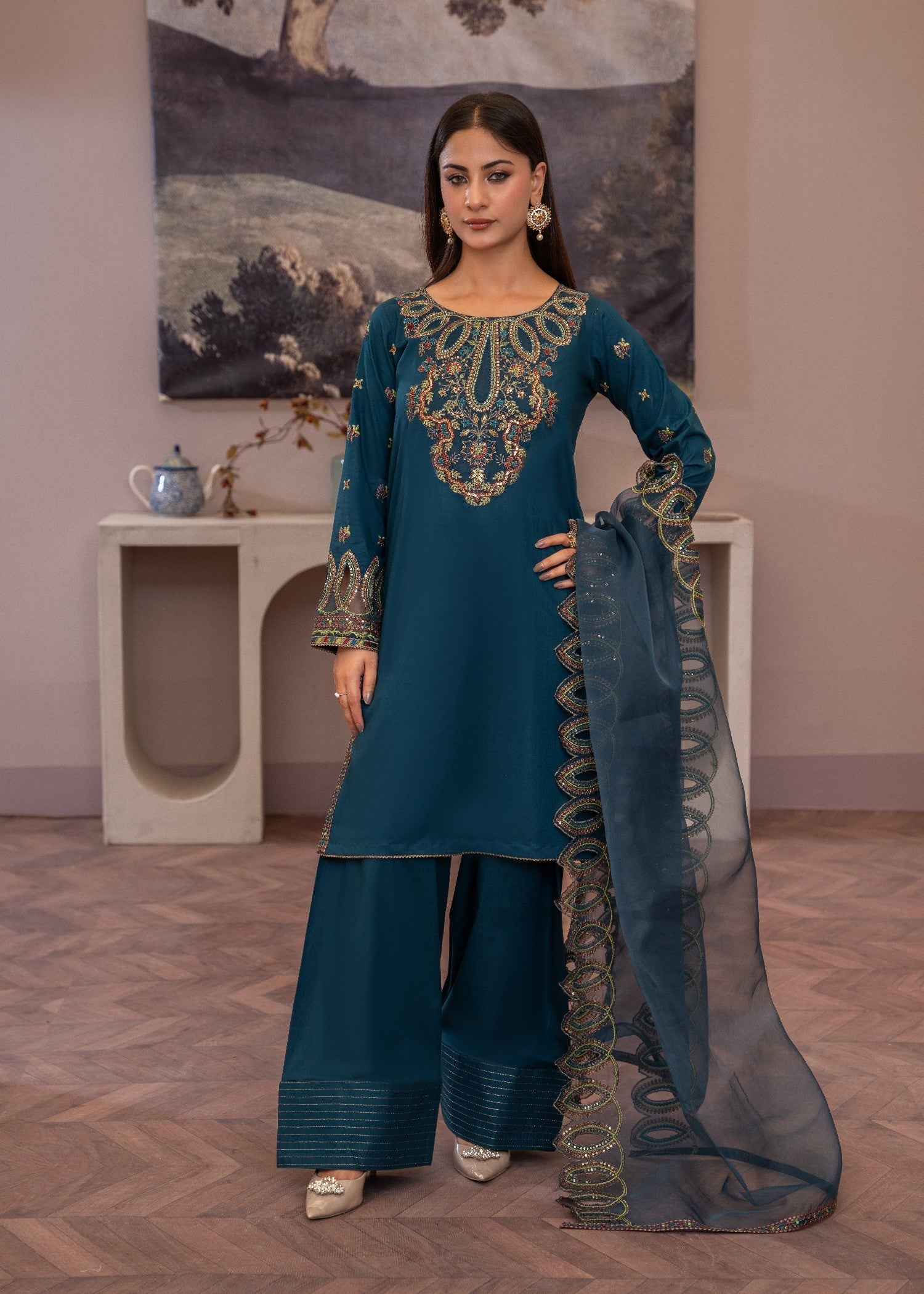 Madame Embroidered Shalwar Suit 7066 Women 3pcs