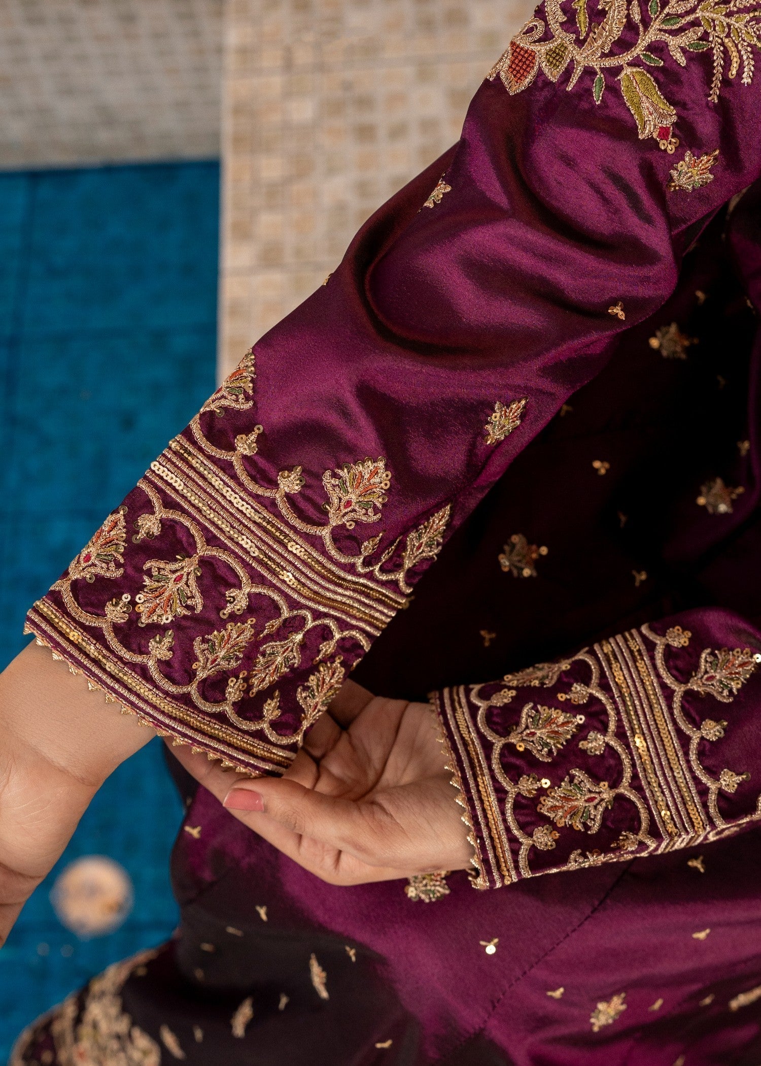 Pehnawa By Bin Akram’s Magenta Muse Silk Women 3pcs