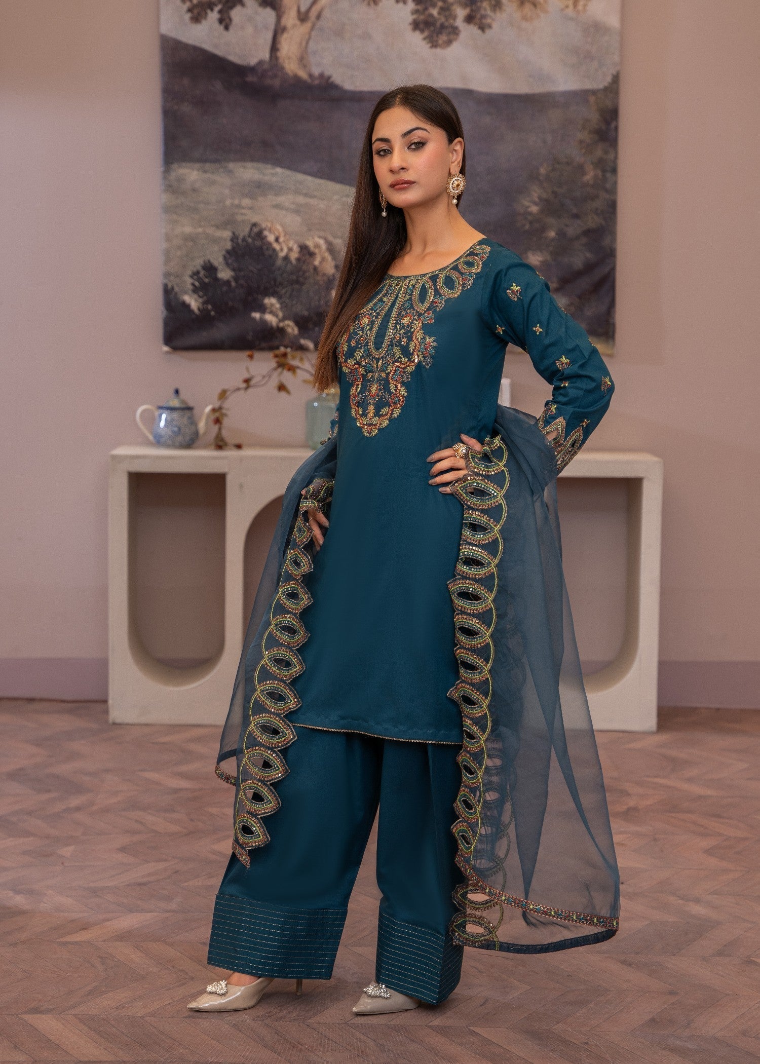 Madame Embroidered Shalwar Suit 7066 Women 3pcs