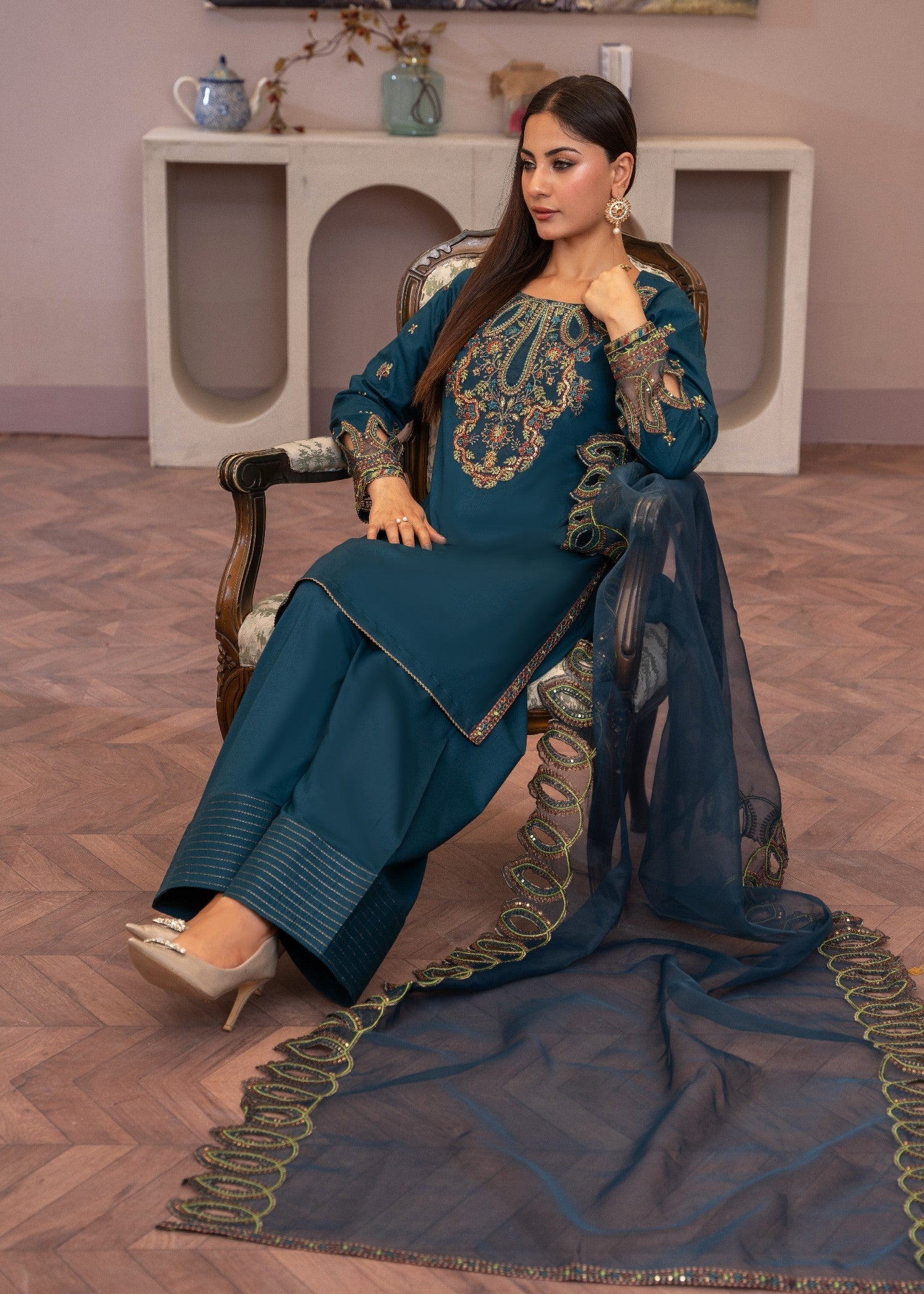 Madame Embroidered Shalwar Suit 7066 Women 3pcs
