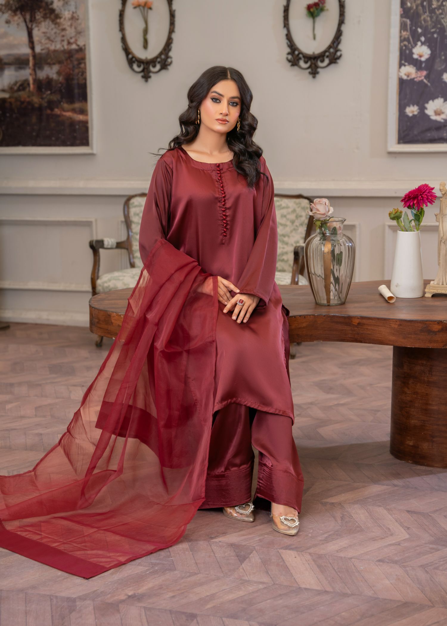 Momin Online Farshi Shalwar S009 Women 3pcs