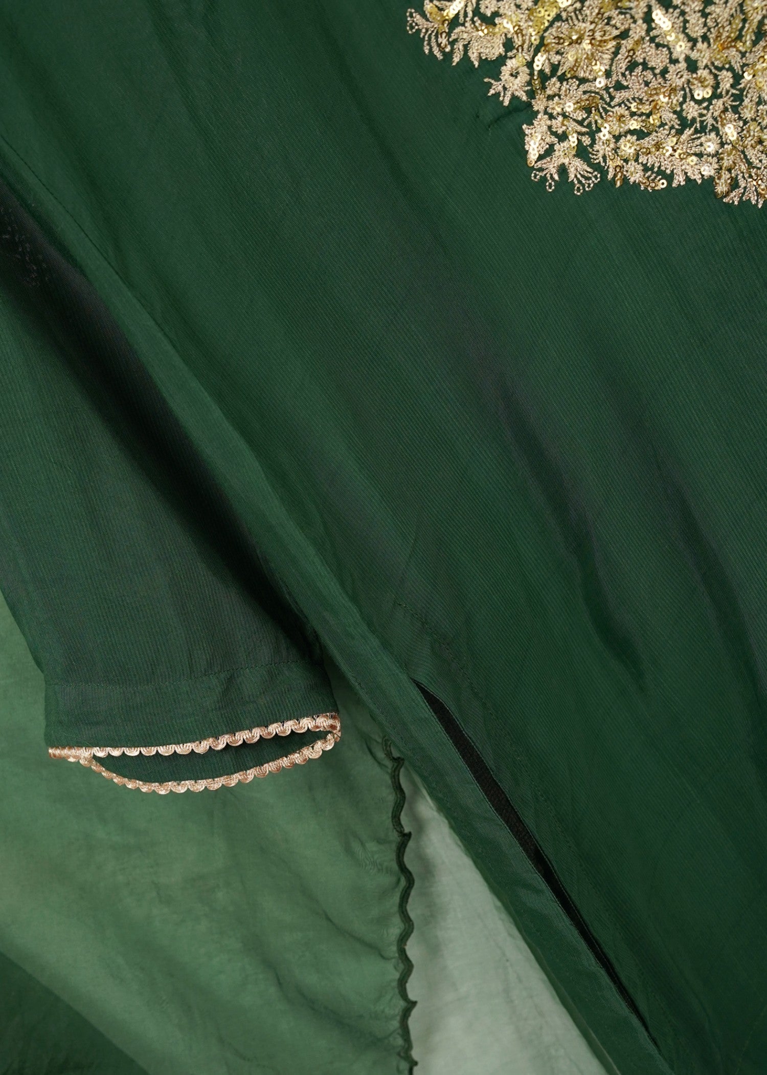 6teen Raw Silk Suit Embroidered (Pret) Green Women 3pcs