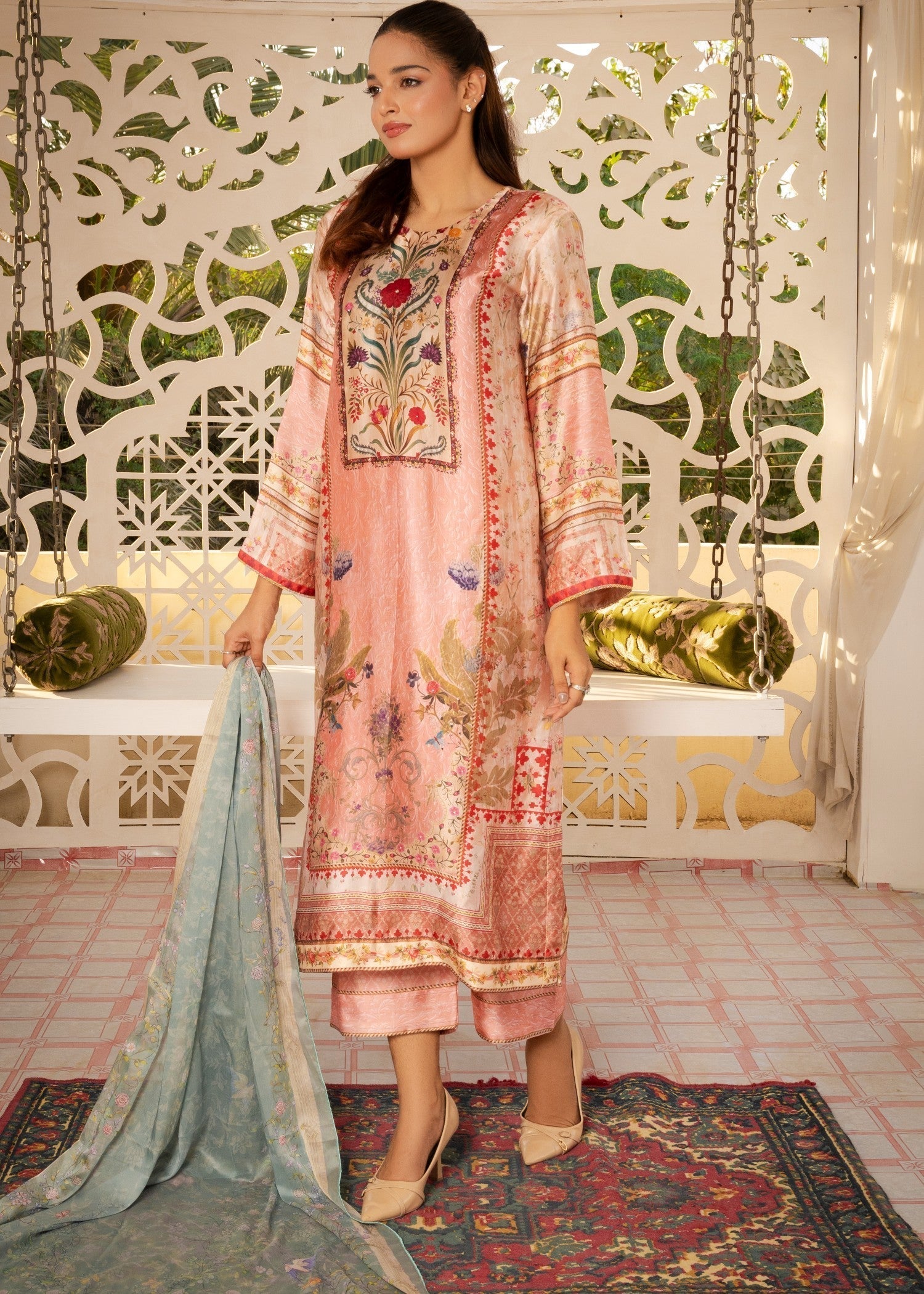 Tehreer Printed Silk | | 002 Women 3pcs