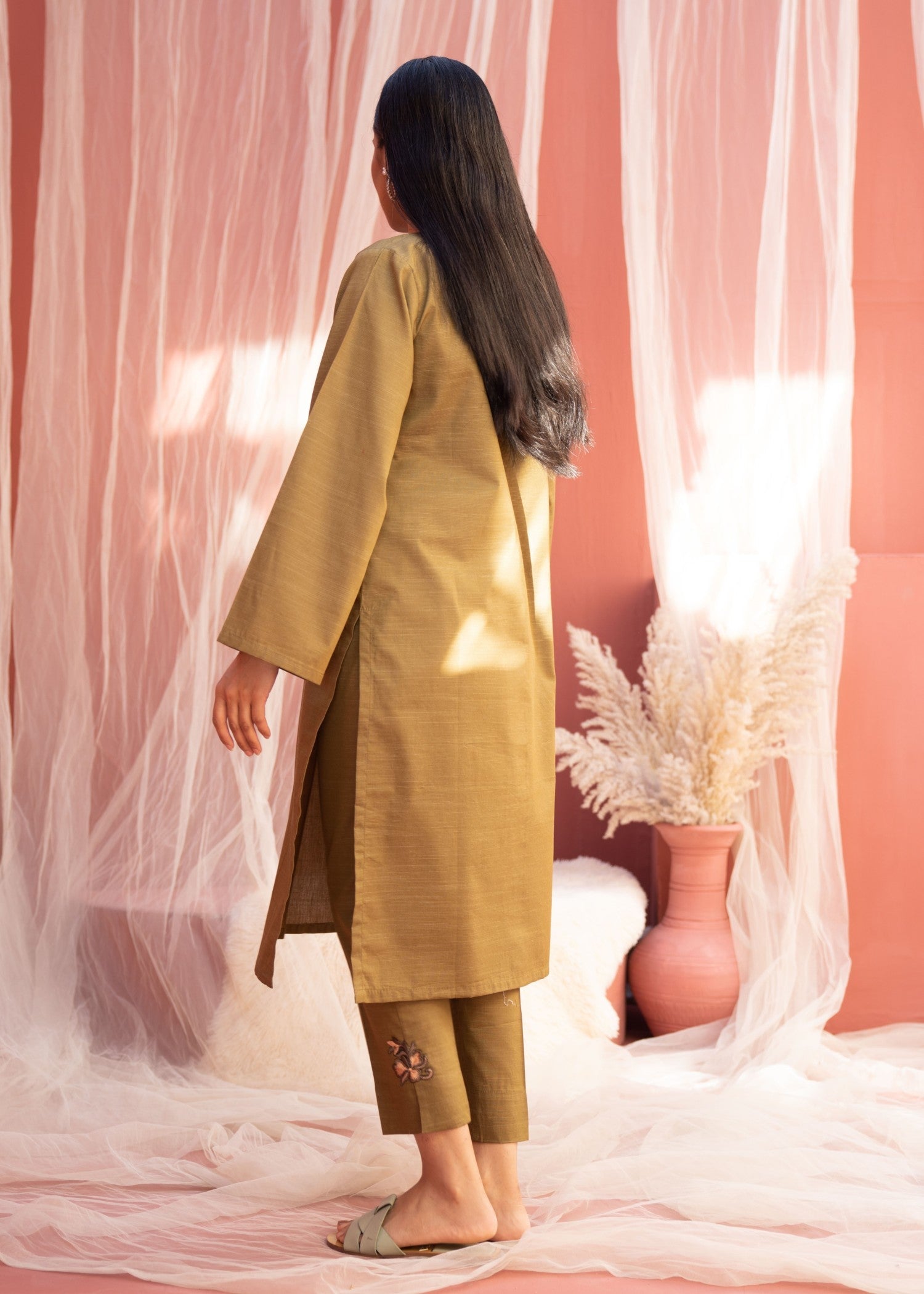 Aks-e-Jahan Olive Ocean Women 2pcs