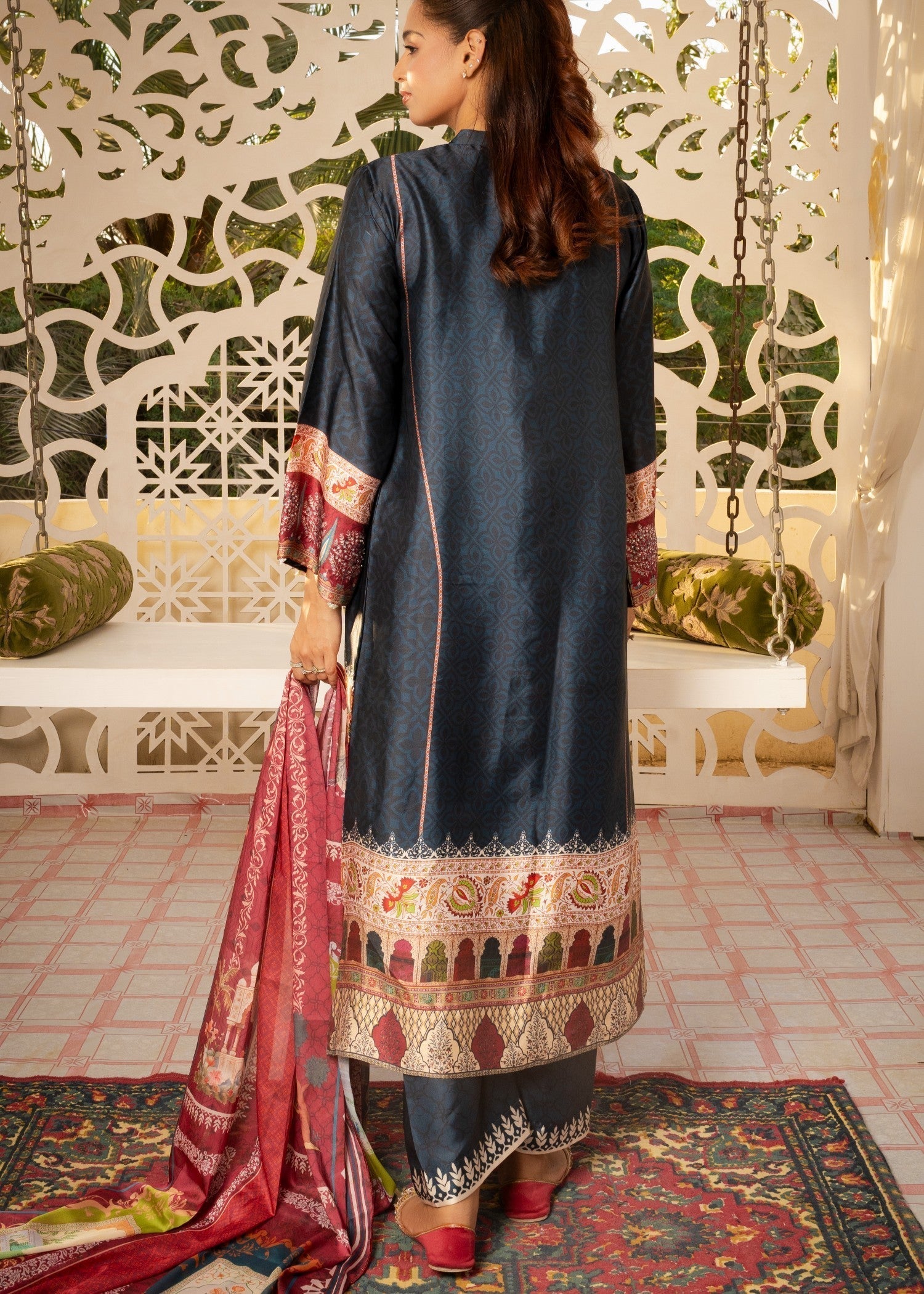 Tehreer Printed Silk | | 004 Women 3pcs