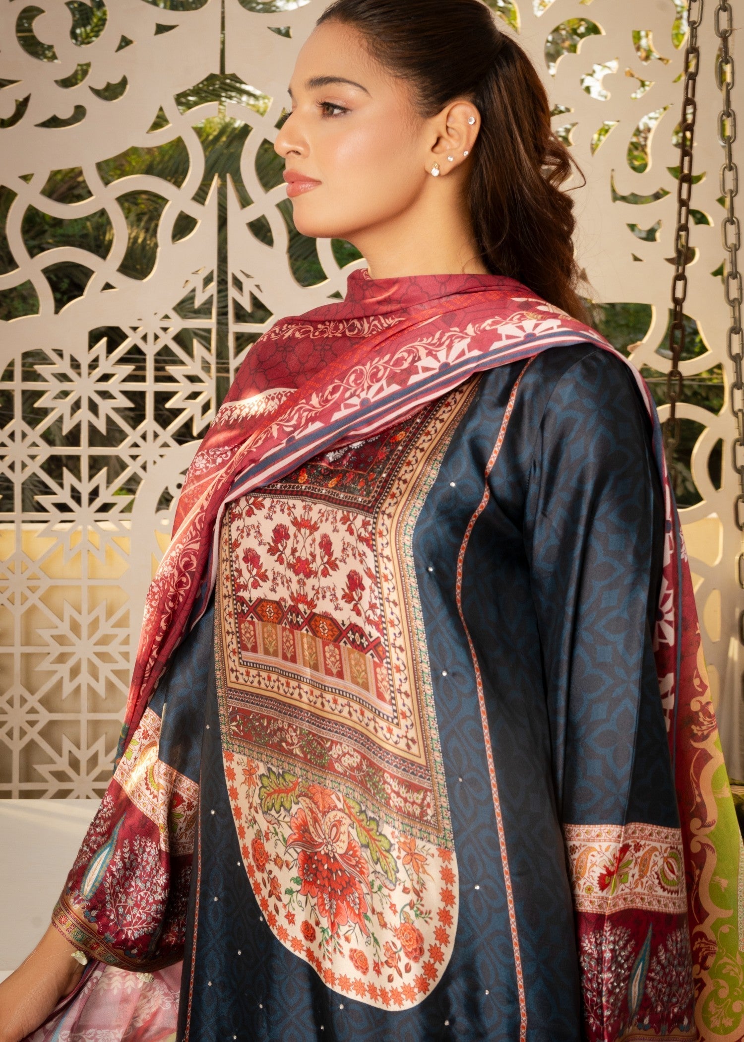 Tehreer Printed Silk | | 004 Women 3pcs