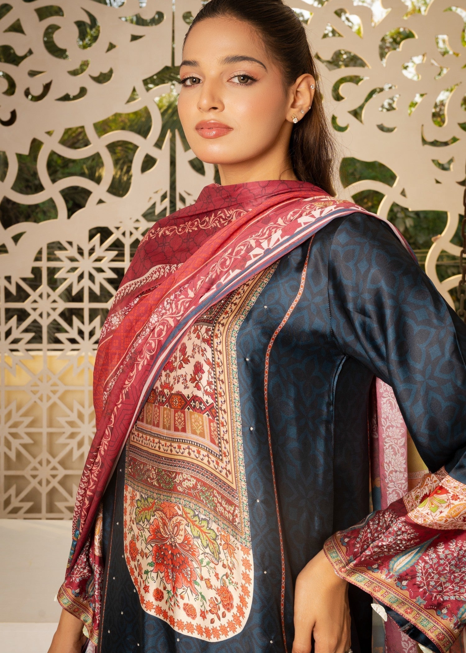 Tehreer Printed Silk | | 004 Women 3pcs