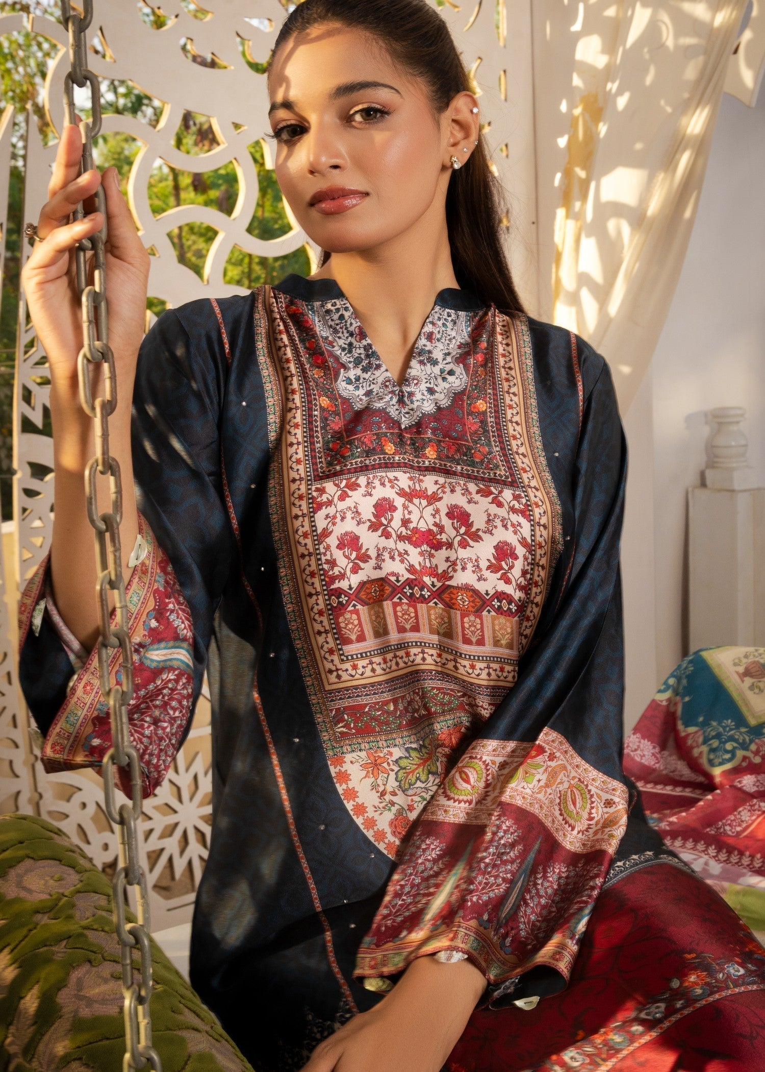 Tehreer Printed Silk | | 004 Women 3pcs