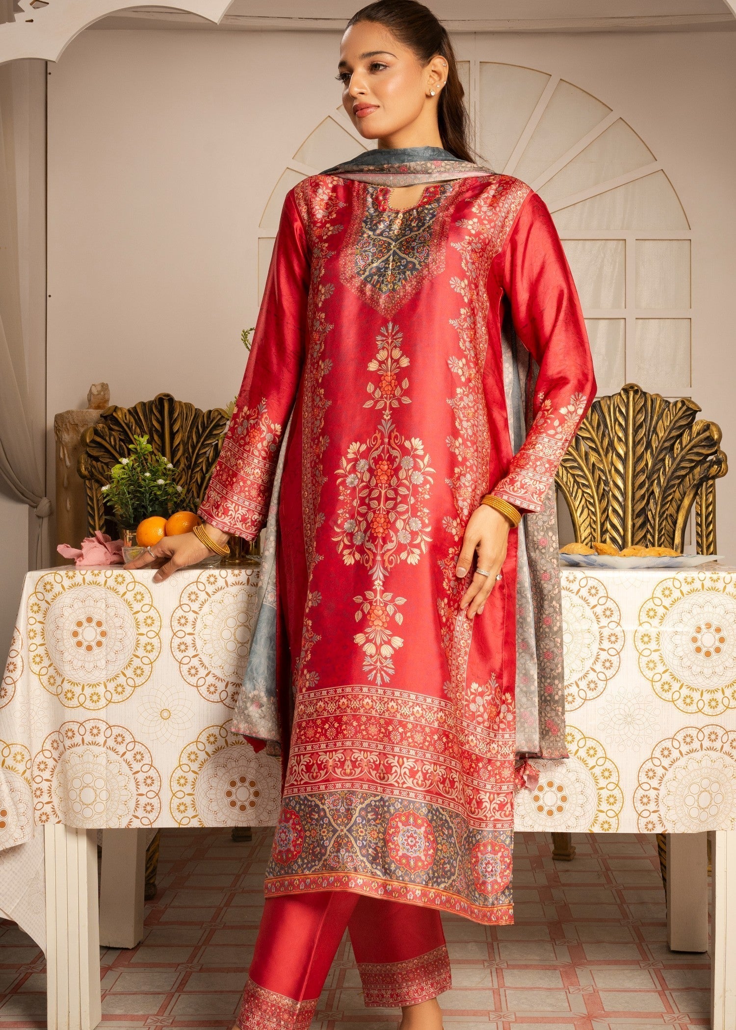 Tehreer Printed Silk | | 003 Women 3pcs