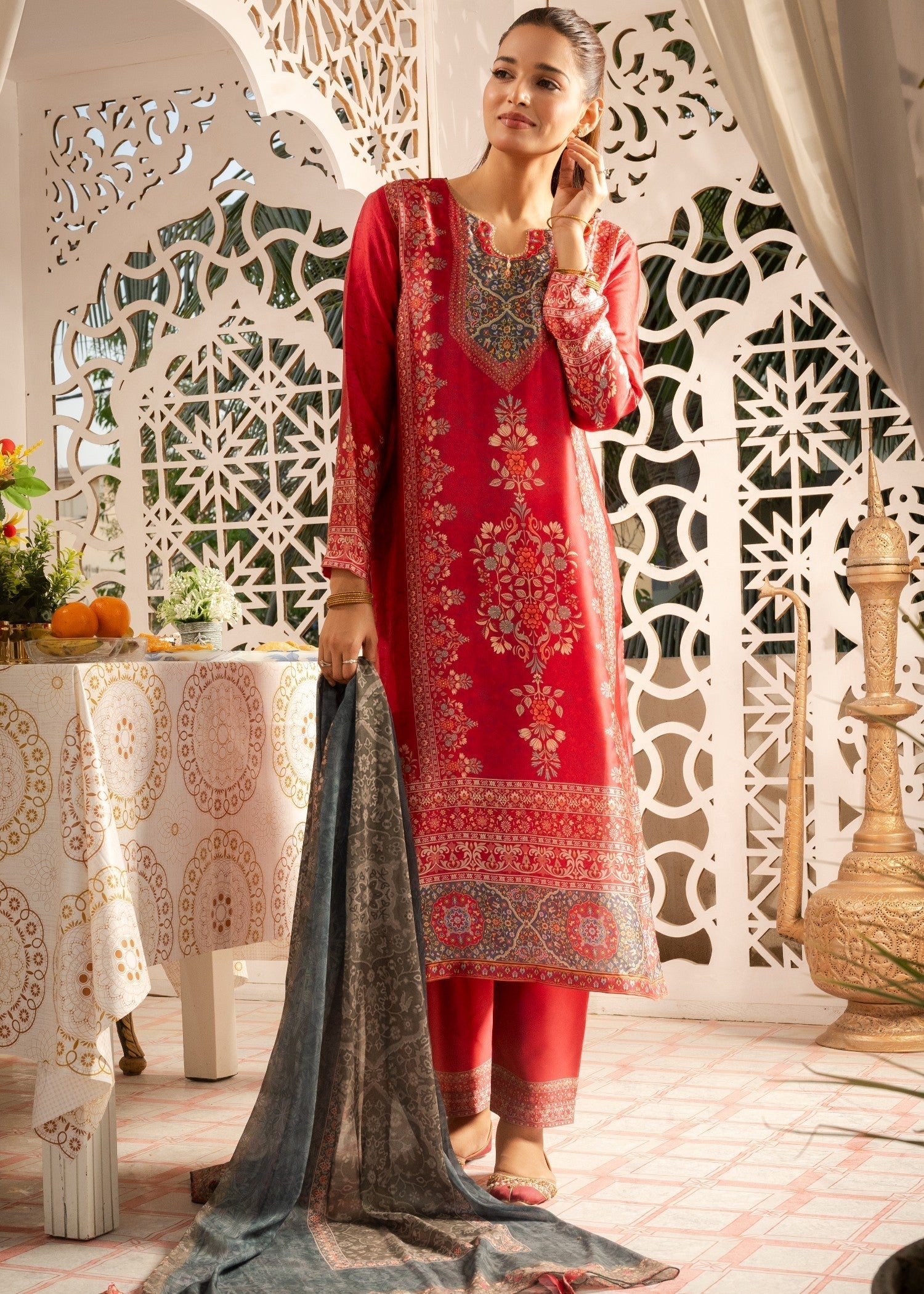 Tehreer Printed Silk | | 003 Women 3pcs