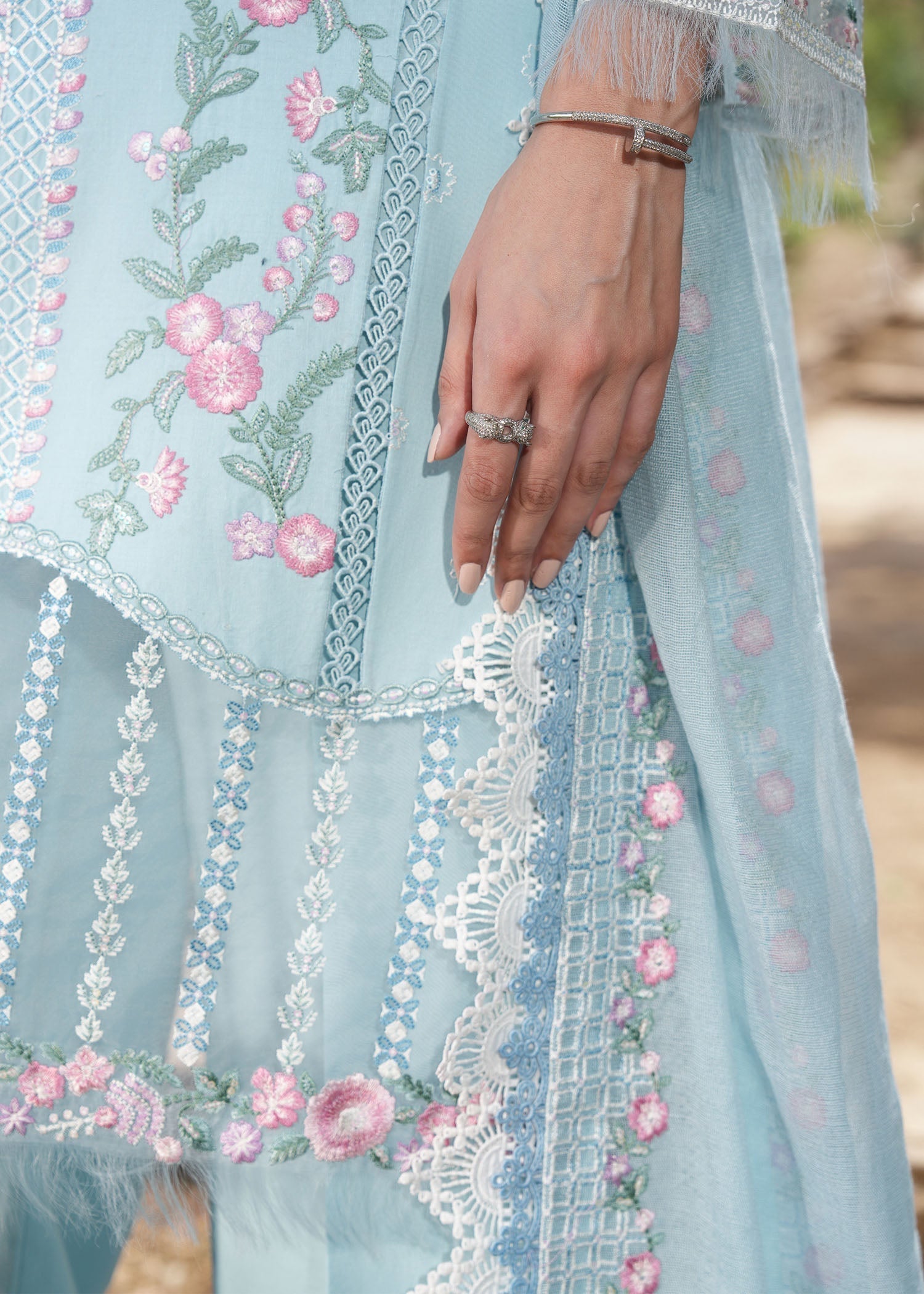 Rang-e-Haya Ayra Blush (Ice Blue) Women 3pcs