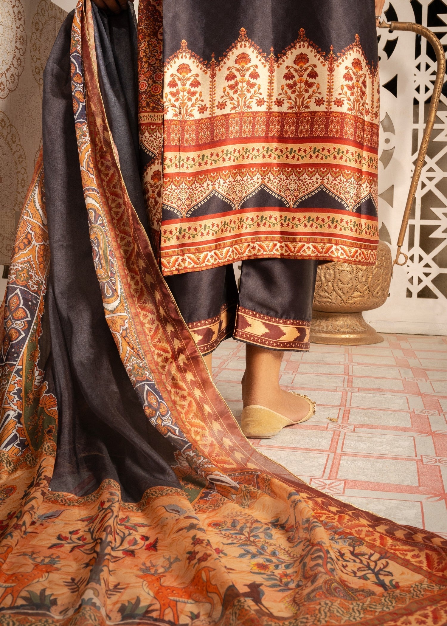 Tehreer Printed Silk | | 001 Women 3pcs