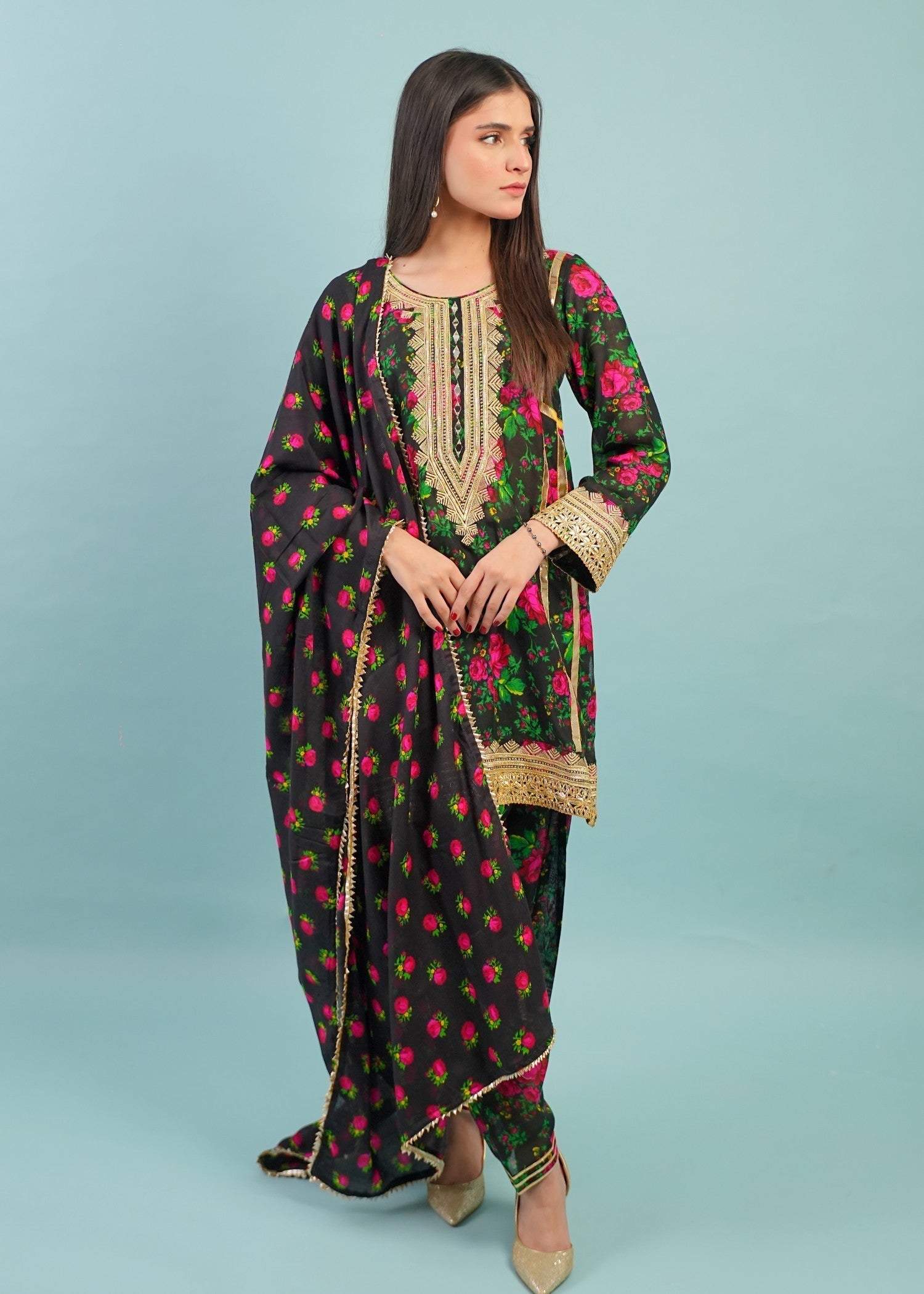 Gulenoor Blouche V1 Black Women 2pcs