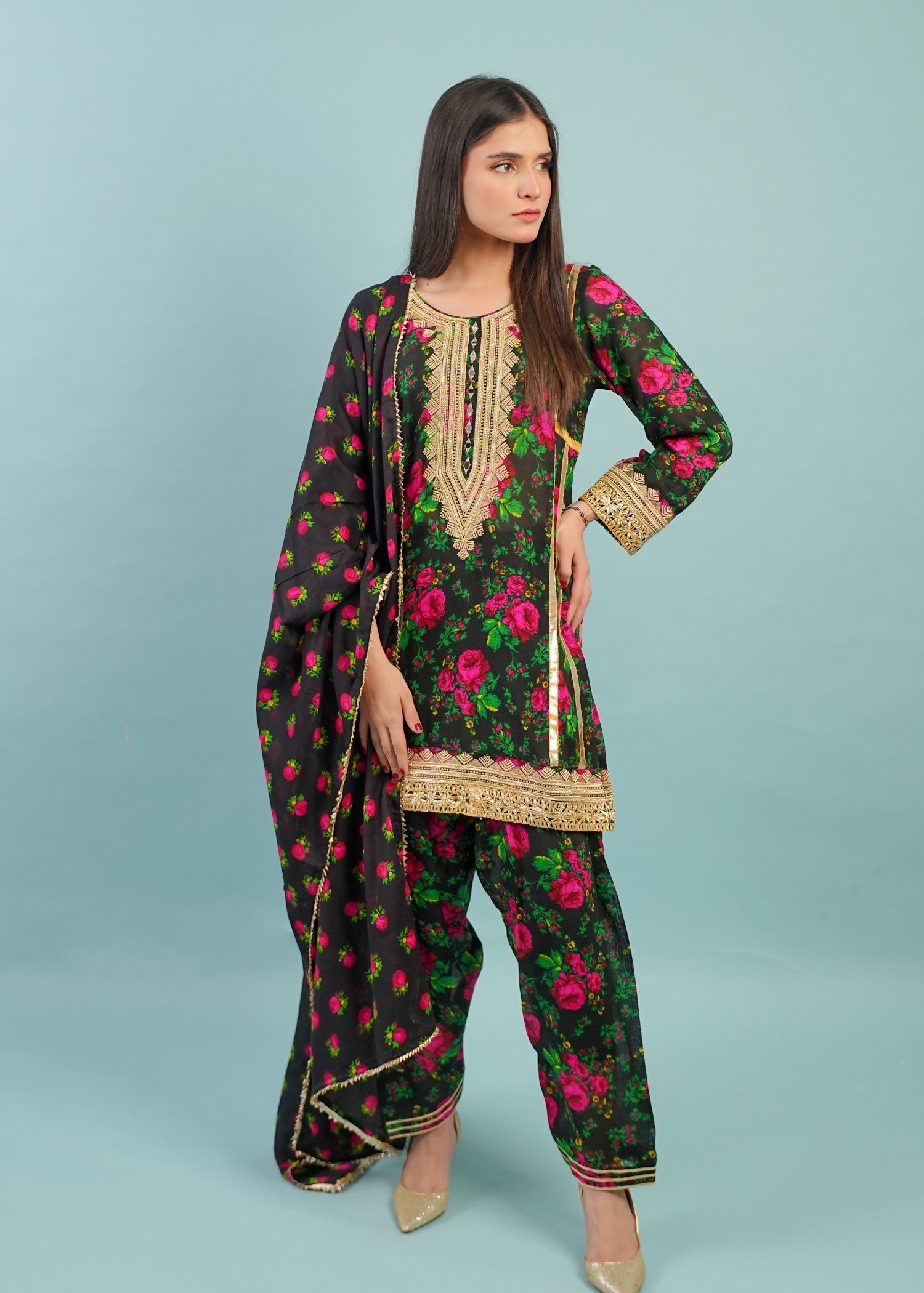 Gulenoor Blouche V1 Black Women 2pcs