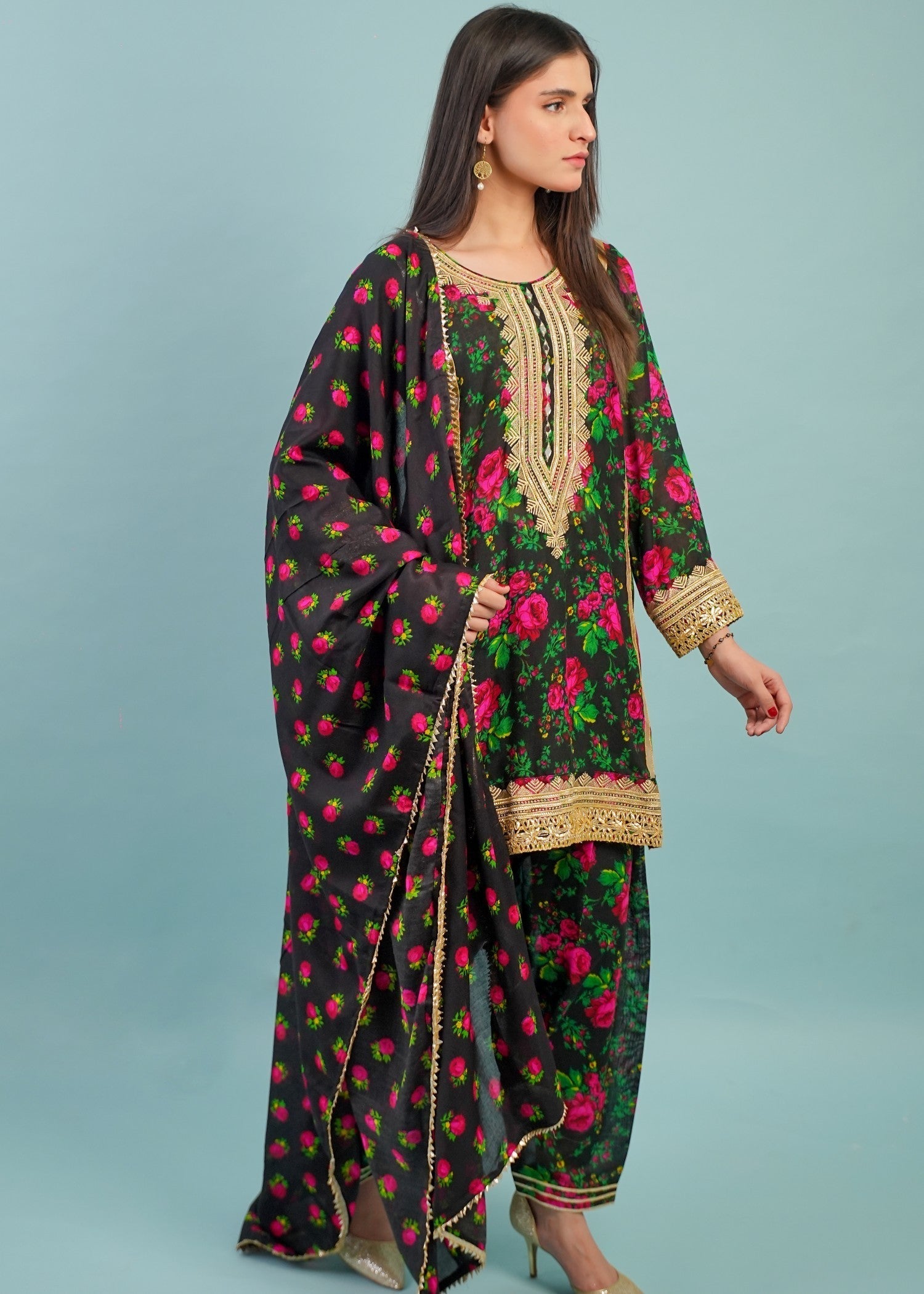 Gulenoor Blouche V1 Black Women 2pcs