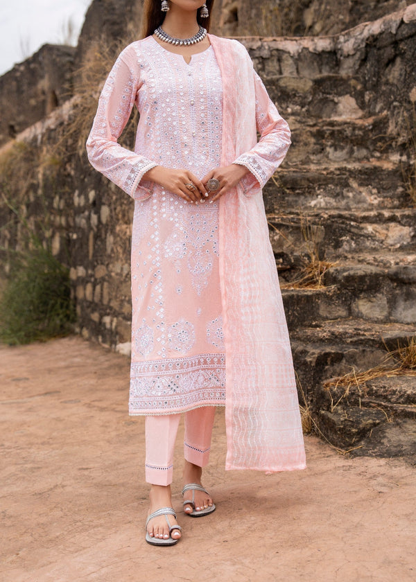 Casual Lite Cotton Emb Suit 08 Women 3pcs