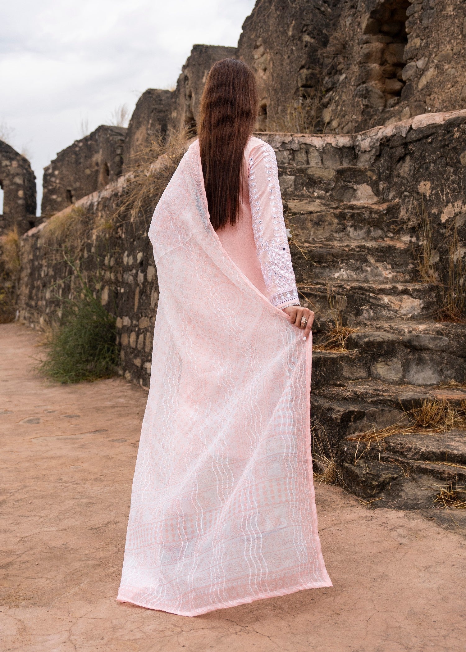 Casual Lite Cotton Emb Suit 08 Women 3pcs