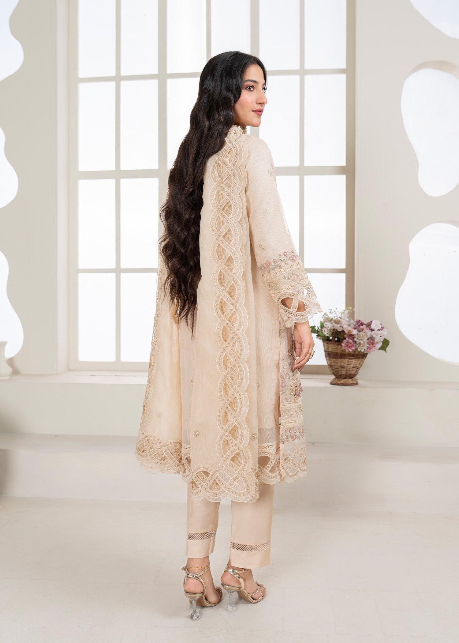 Bin Tayyab (BT006110 CRM2) Women 3pcs