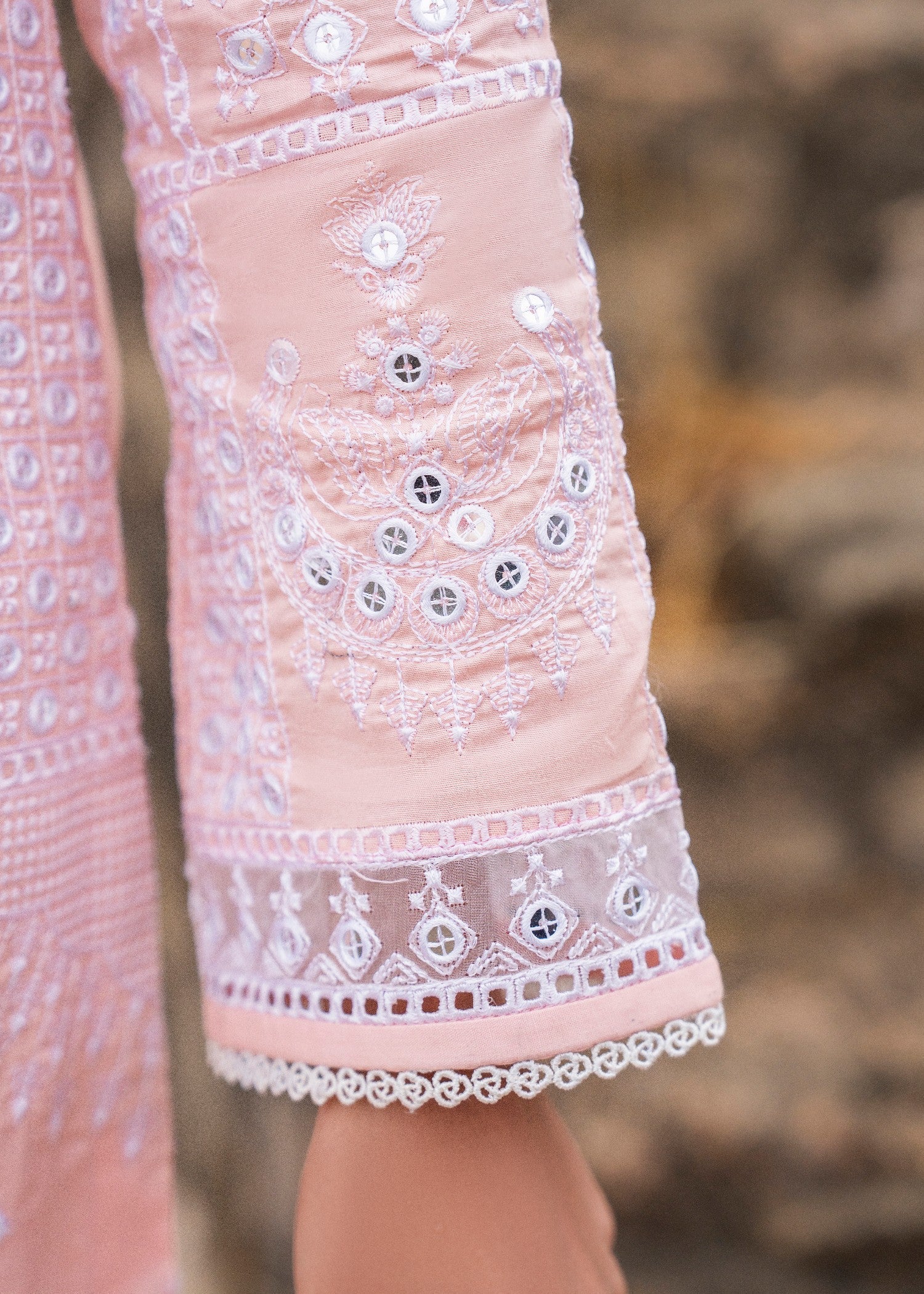 Casual Lite Cotton Emb Suit 08 Women 3pcs