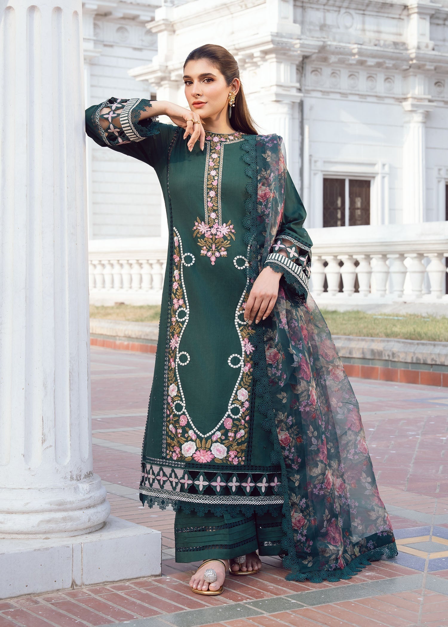 Rang-e-Haya Luxe Breeze (Bottle Green) Women 3pcs