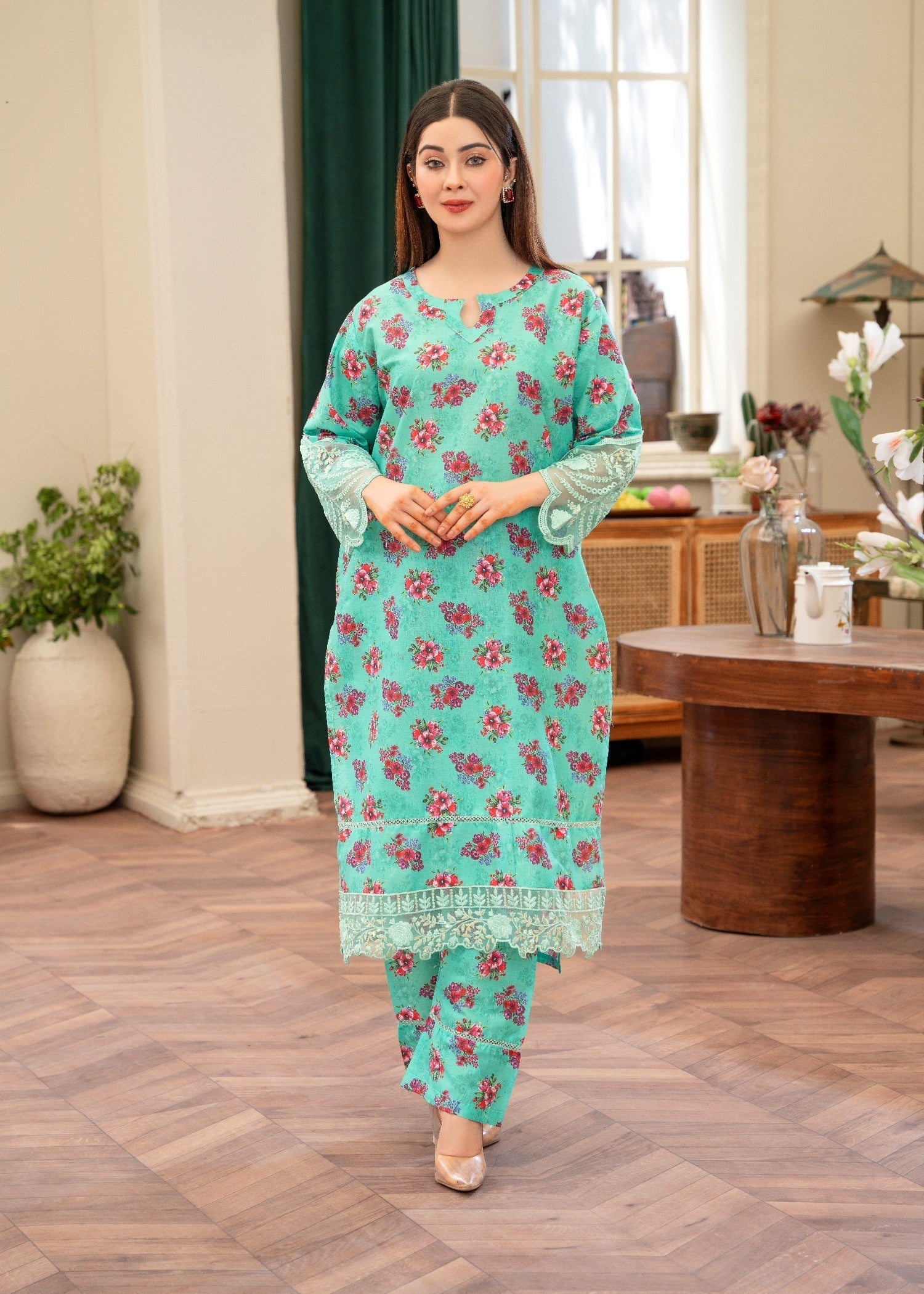 Zeenat & Zoha AQUA BLOOM Women 2pcs