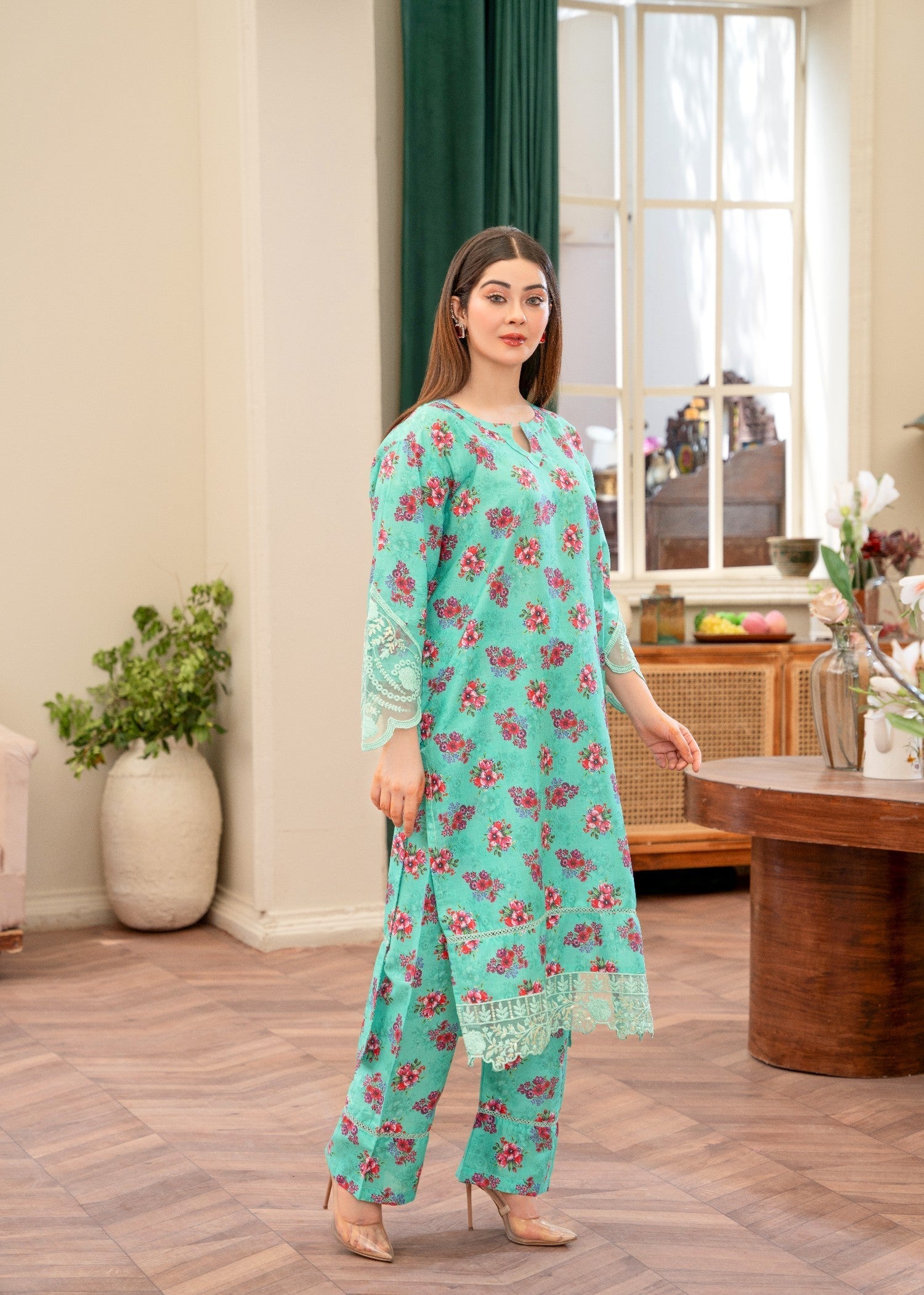 Zeenat & Zoha AQUA BLOOM Women 2pcs