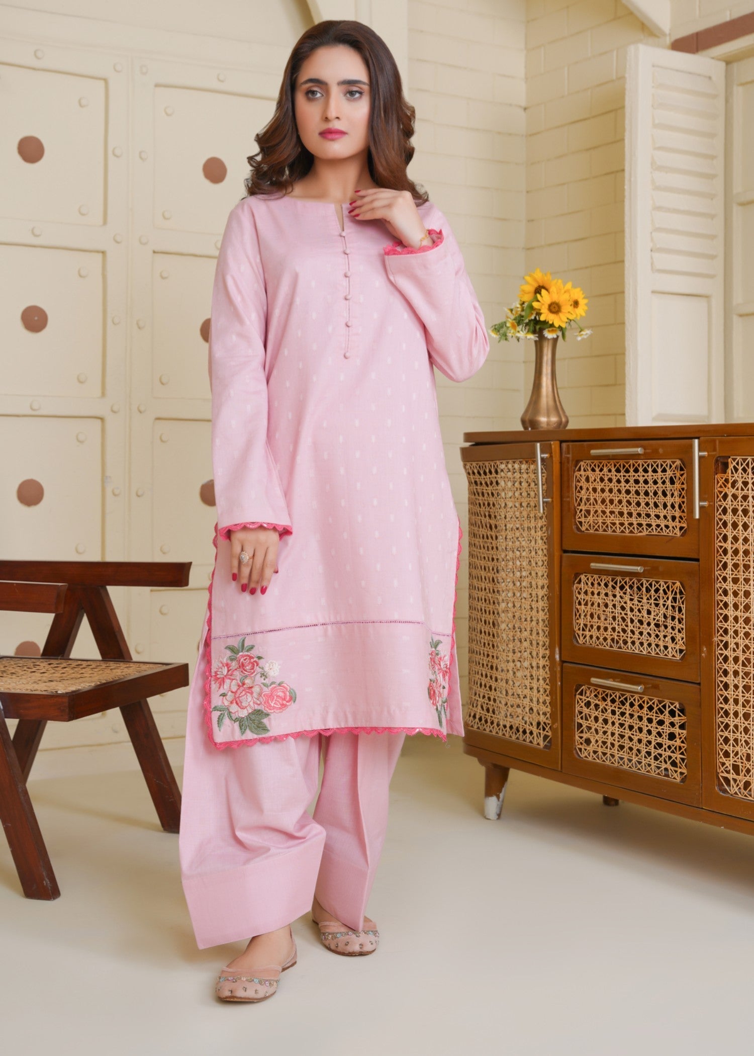 Era By Fiya Blush Bloom Stitched Women 2pcs