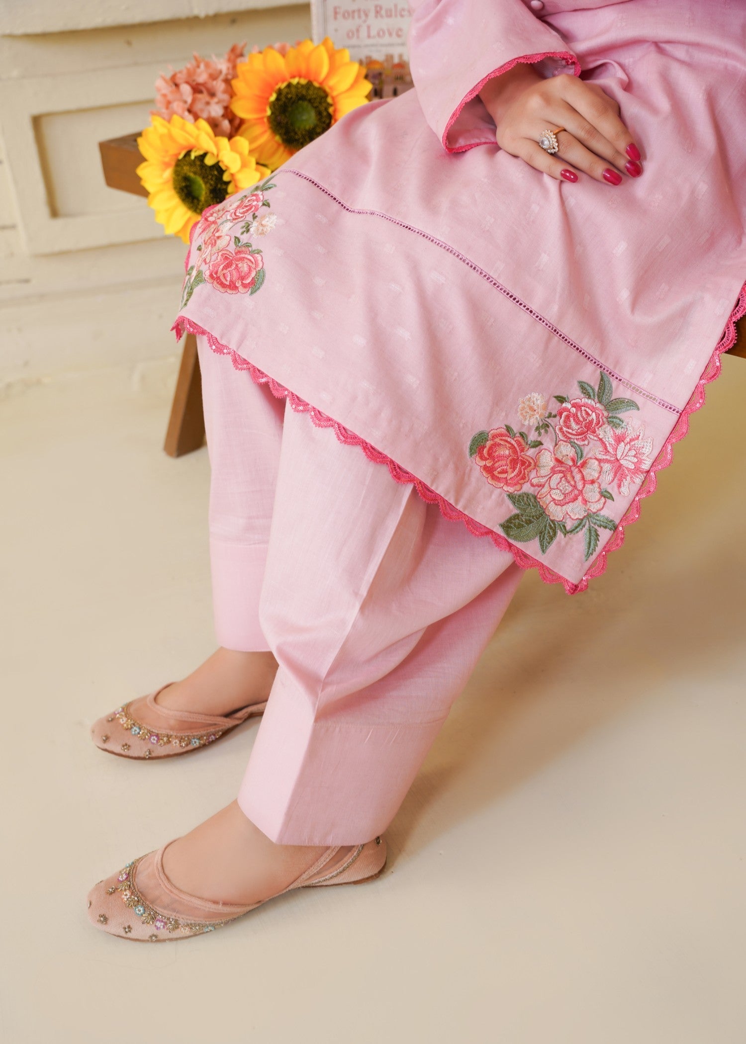 Era By Fiya Blush Bloom Stitched Women 2pcs