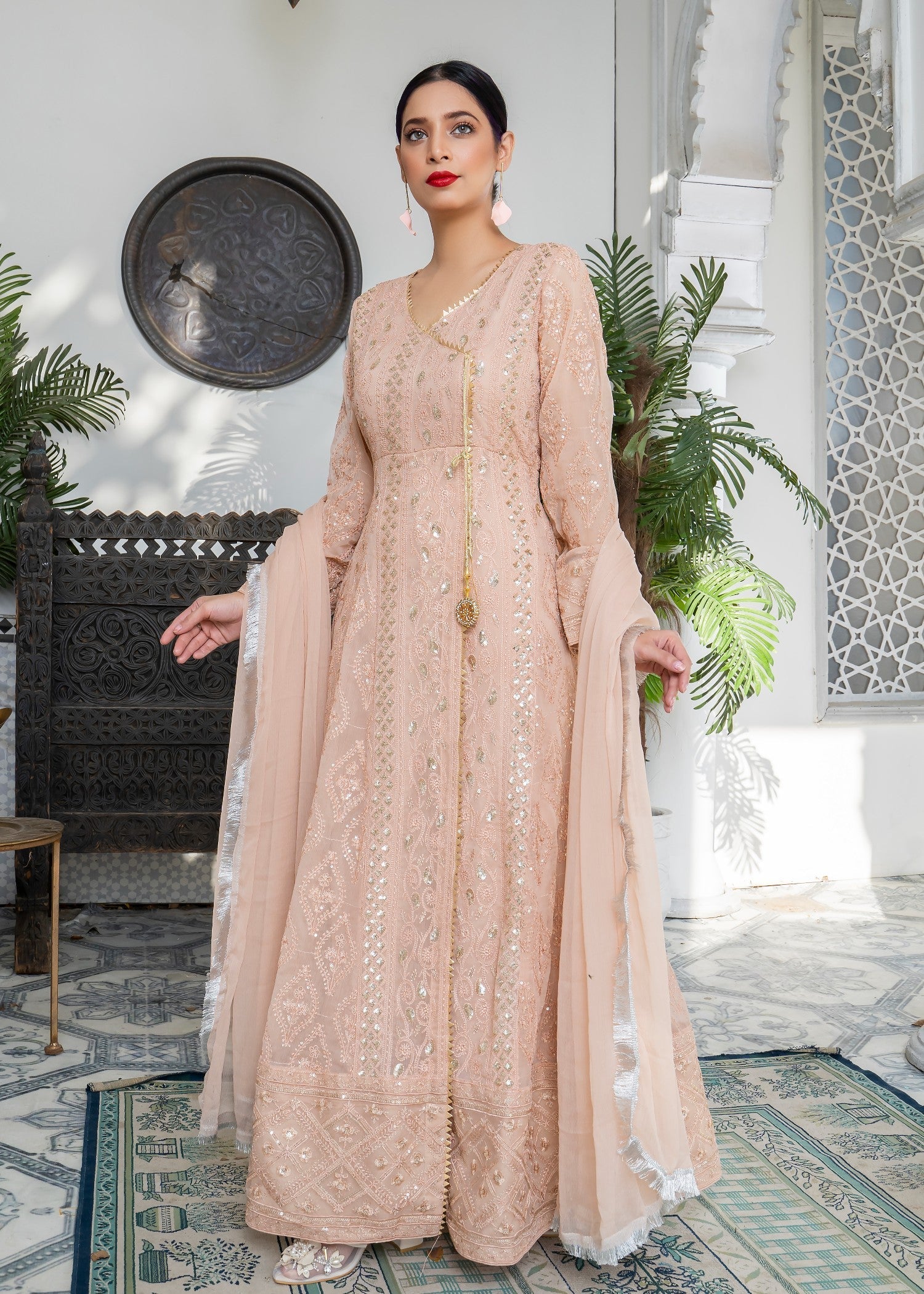 Mona Embroidery MELANIE PEACH Women 3pcs