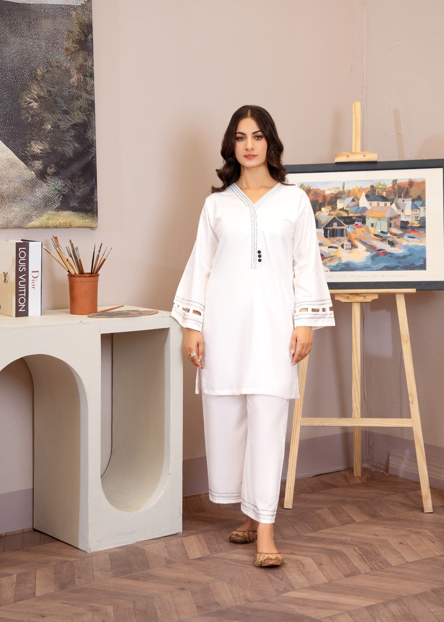 Zeenat & Zoha NOIR GRACE WHITE Women 2pcs