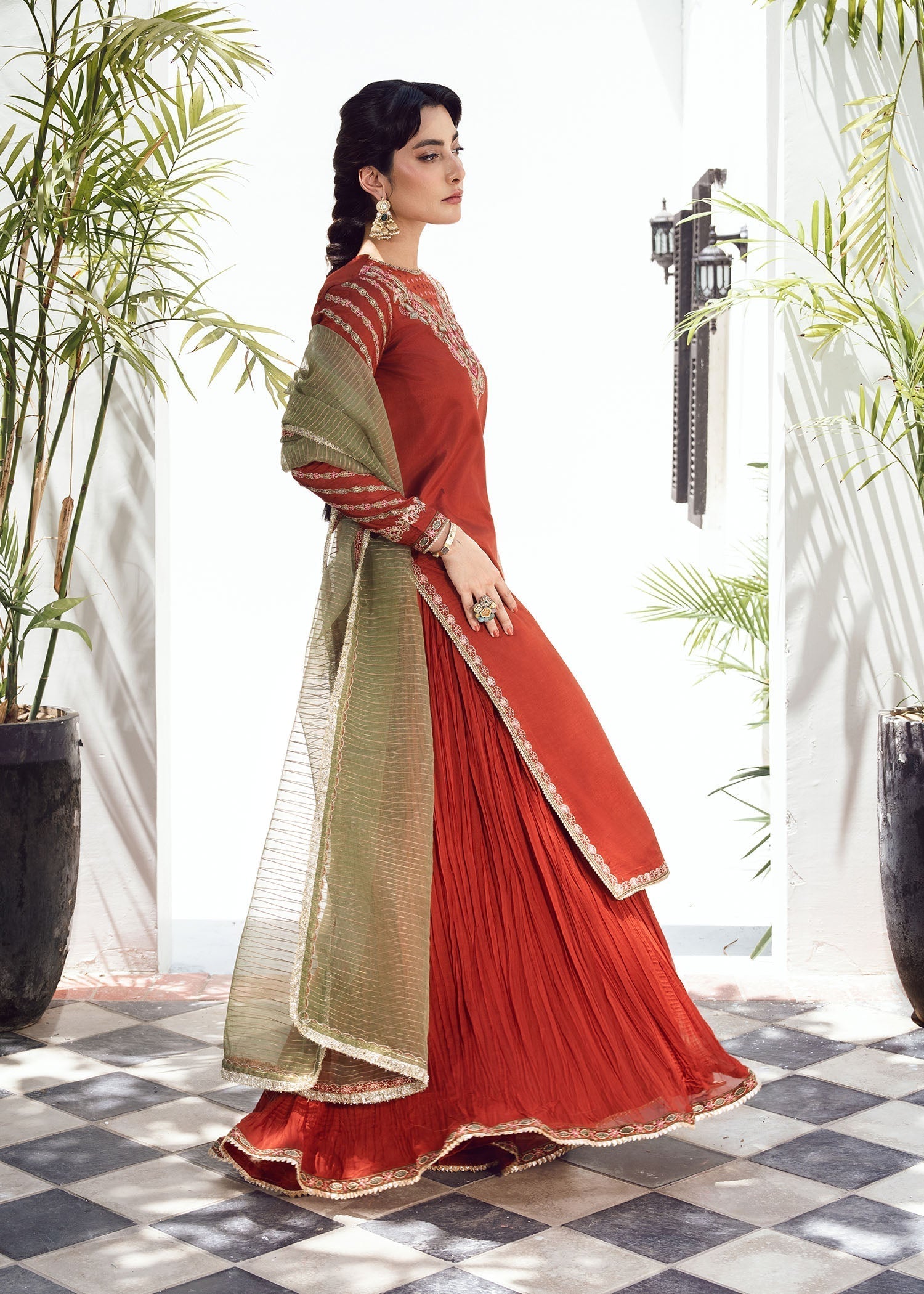 Rang-e-Haya Mary (Rust) Women 3pcs