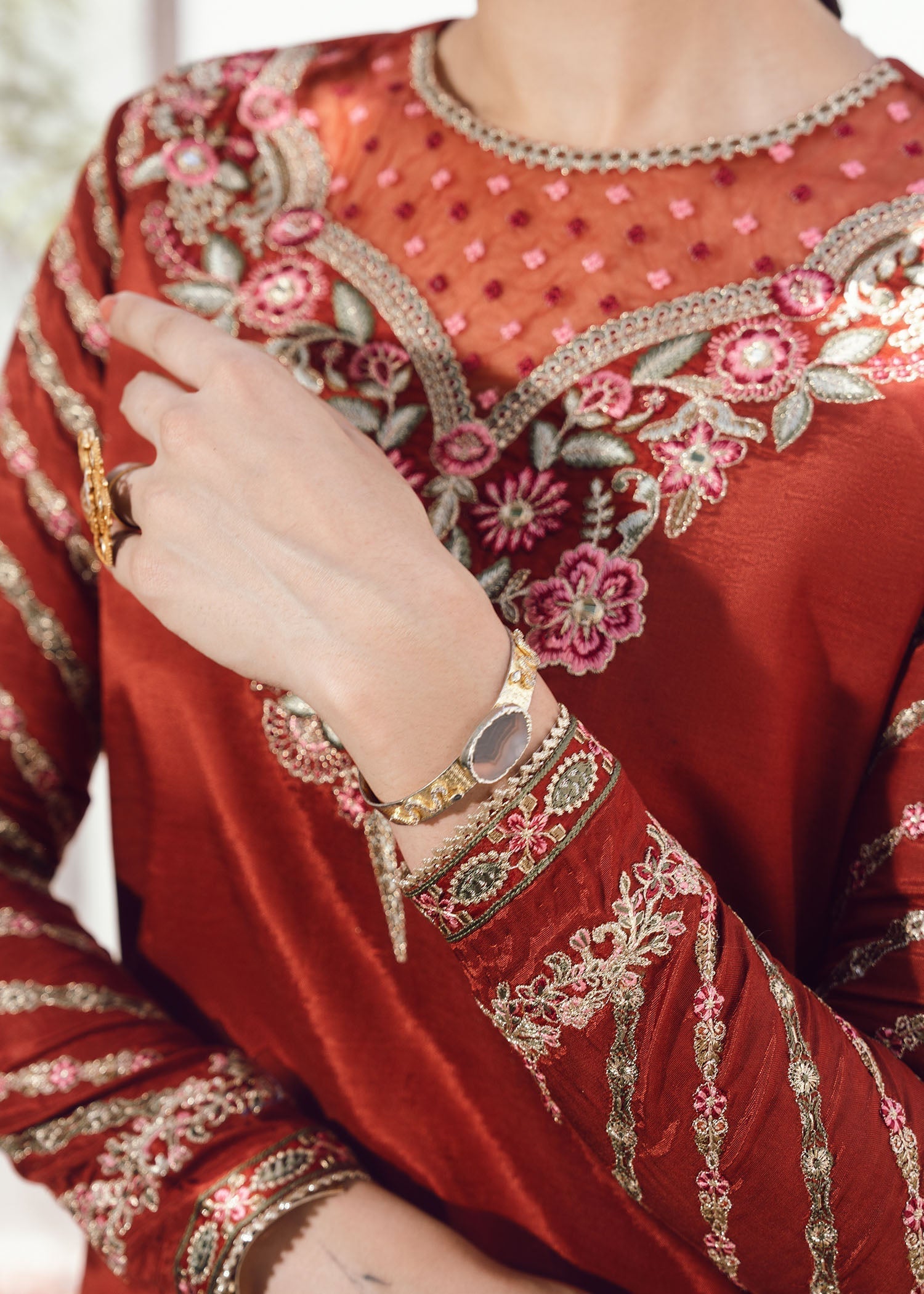 Rang-e-Haya Mary (Rust) Women 3pcs