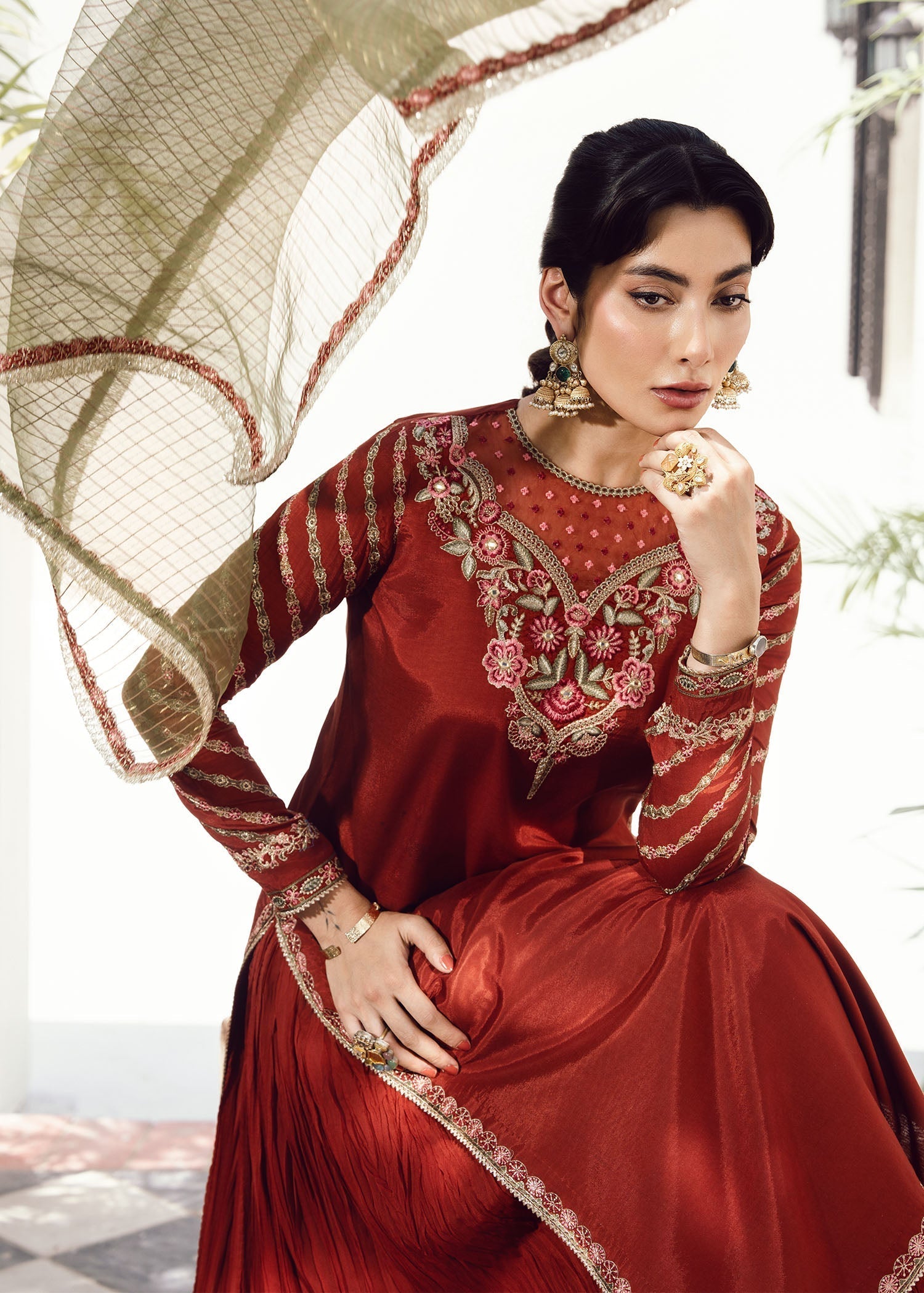 Rang-e-Haya Mary (Rust) Women 3pcs