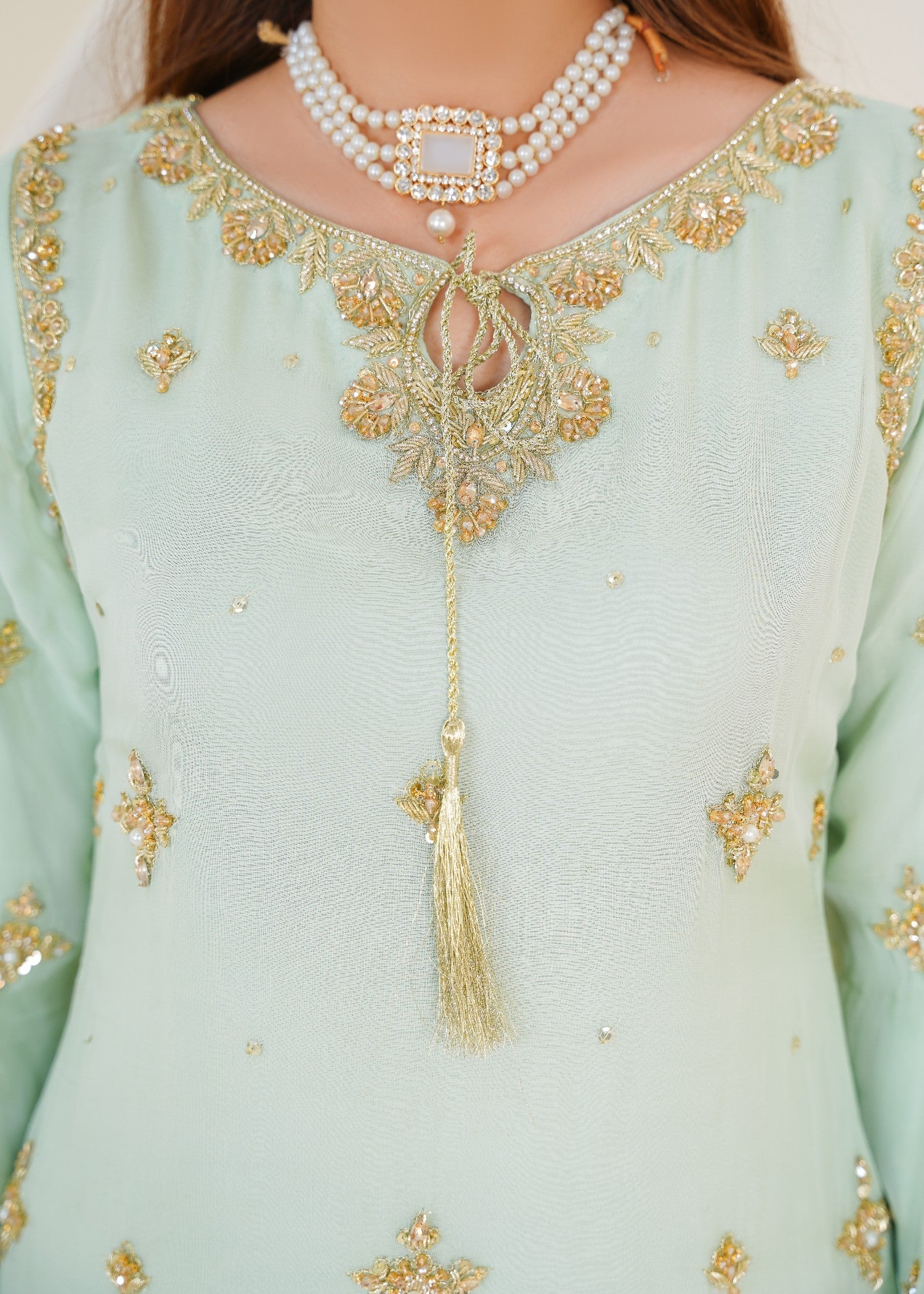 Lajpal LJP Pistachio Sharara 2 Women 3pcs