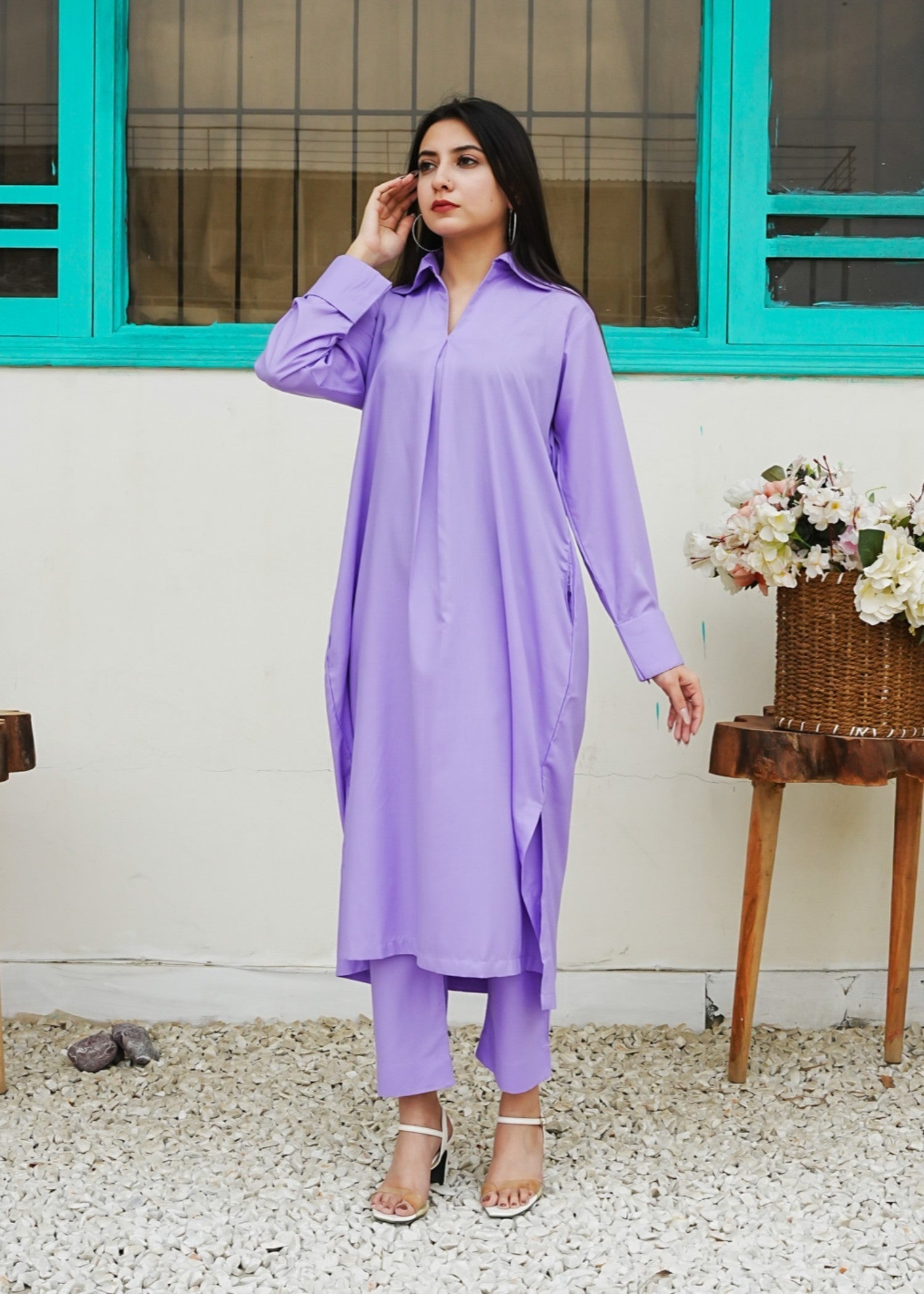 Tng (The Next Generation) Saya Co Ord Set | Lavender Women 2pcs
