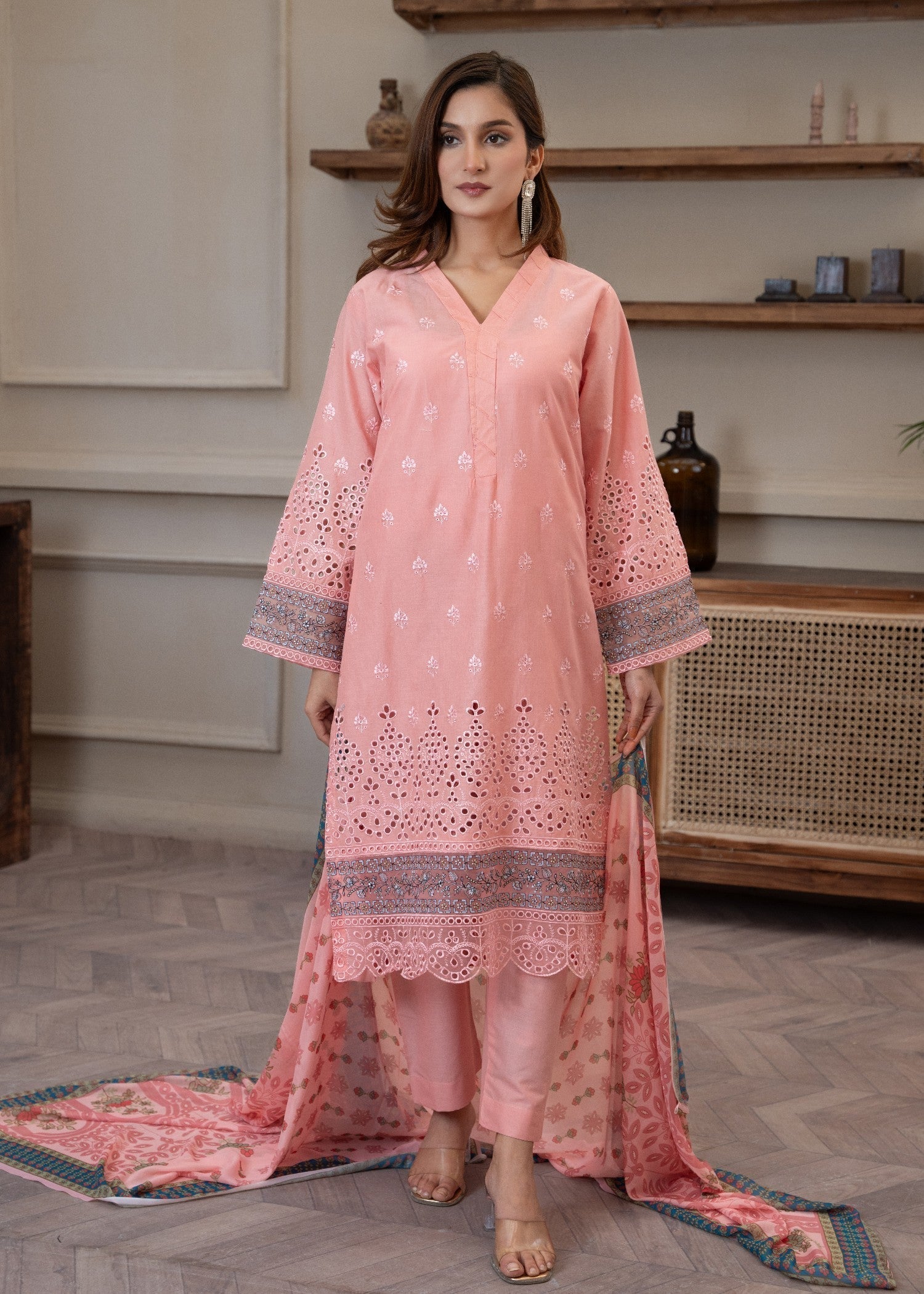 Waniya Awais WAL 16 Lawn Stitched Women 3pcs